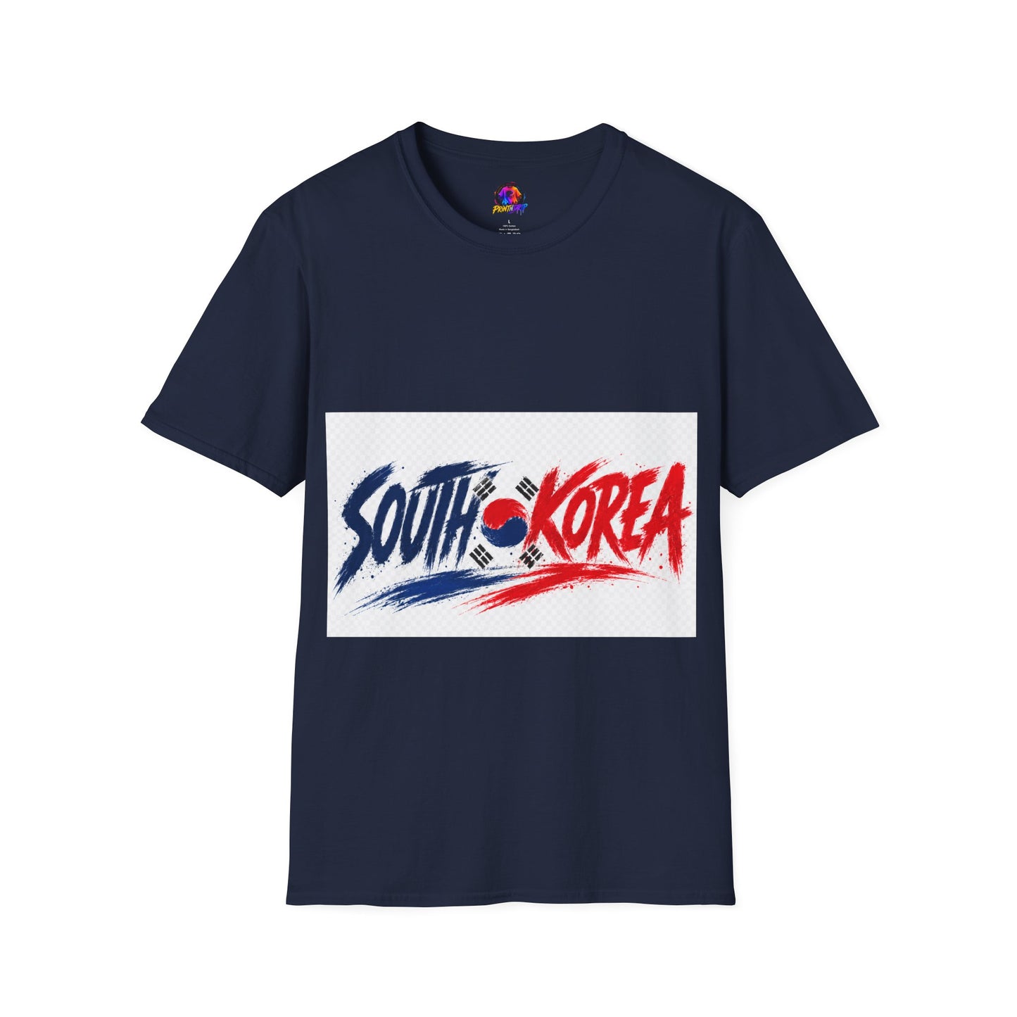 South Korea Flag Brushstroke T-Shirt — Patriotic Korean Travel Tee