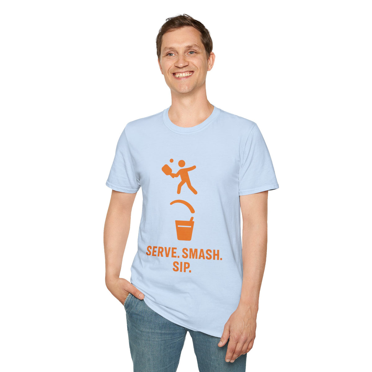 Pickleball Serve Smash Tee — Small Orange Player Graphic - Trending Now - September 2026