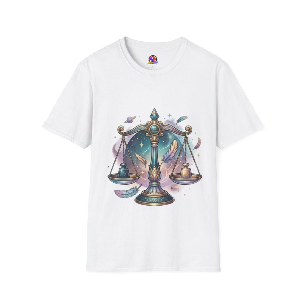 Libra Scales Zodiac T-Shirt — Celestial Astrology Graphic Tee