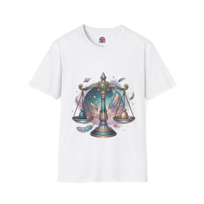 Libra Scales Zodiac T-Shirt — Celestial Astrology Graphic Tee