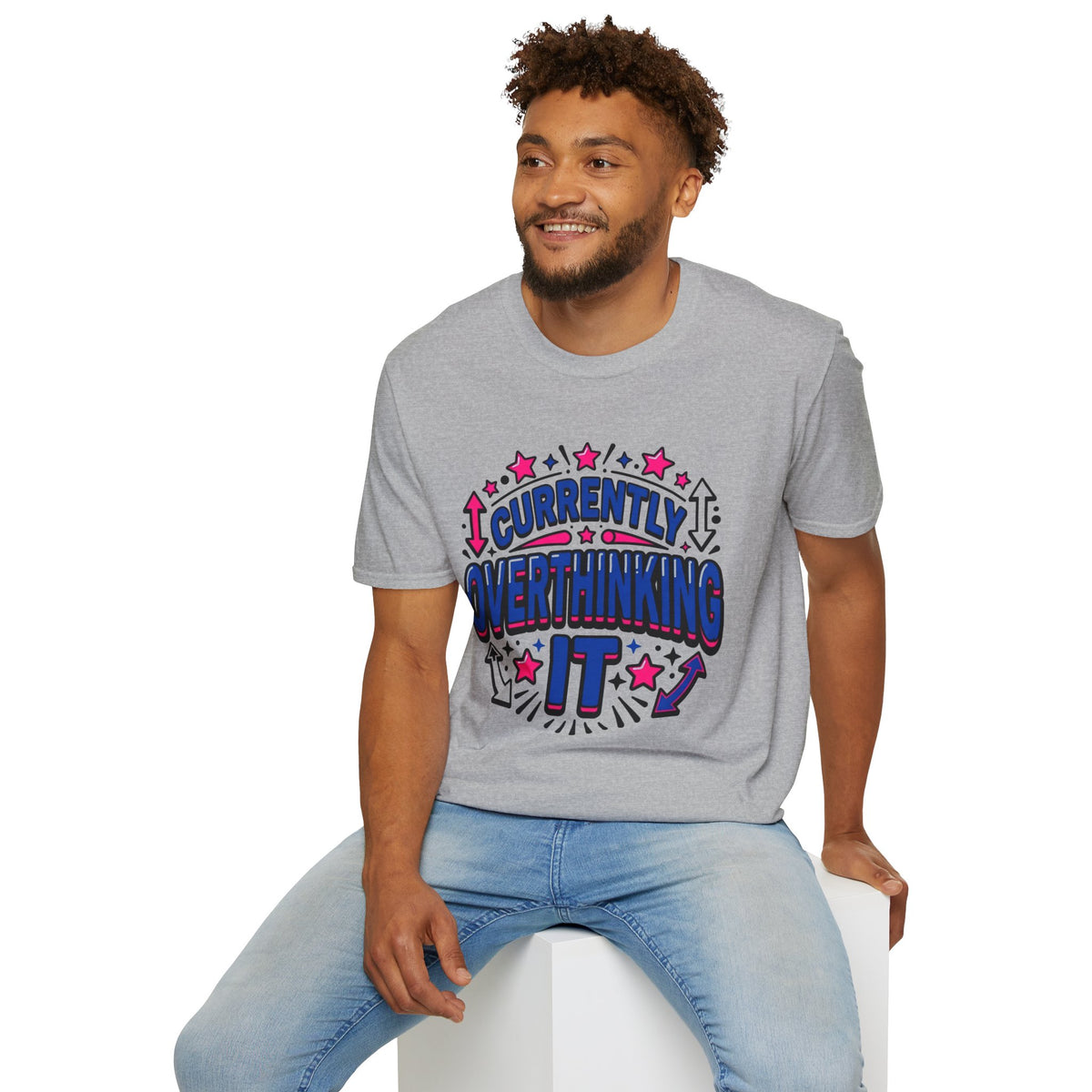 Currently Celebrating T-Shirt — Retro Neon Festival Graphic Tee - Trending Now - August 2026