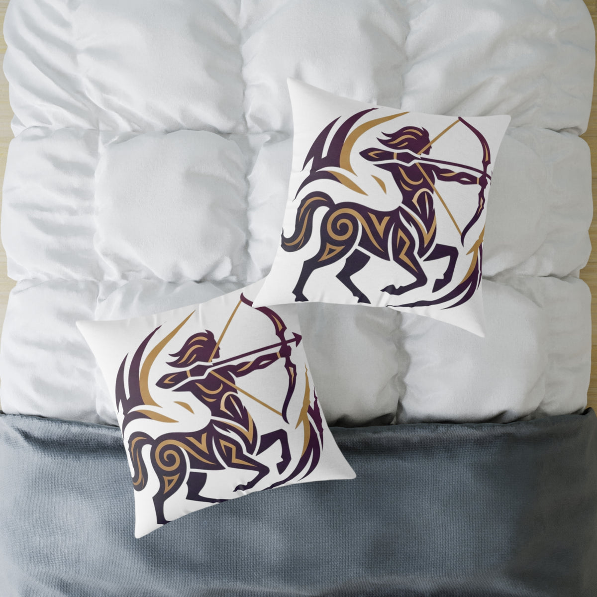 Sagittarius Zodiac Archer Square Poly Canvas Pillow