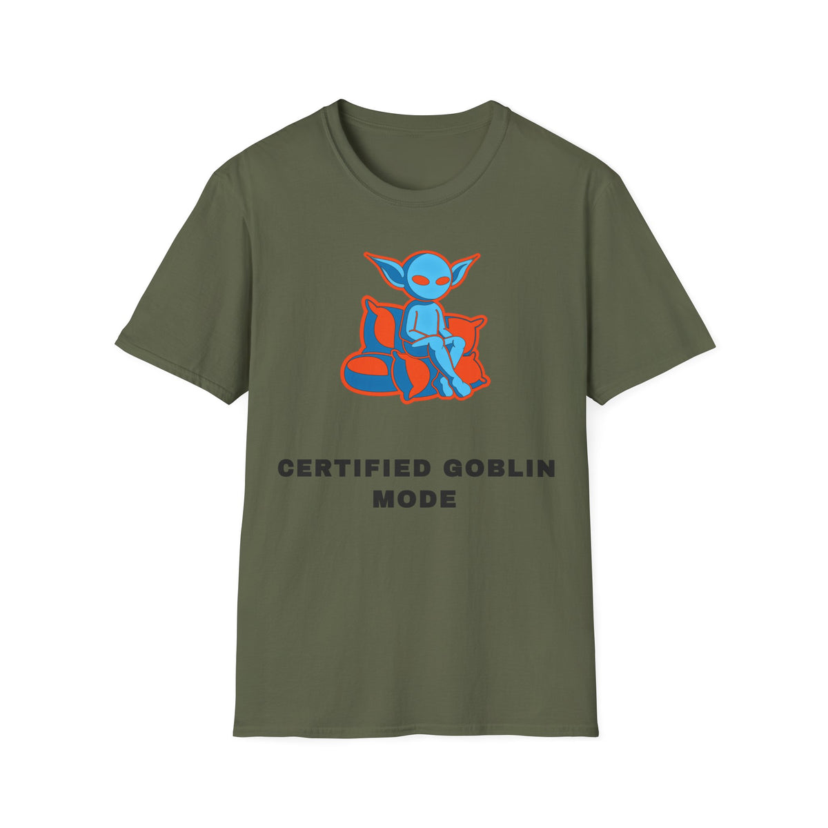 Certified Goblin Mode T-Shirt — Cute Blue Goblin Graphic Tee - Trending Now - September 2026