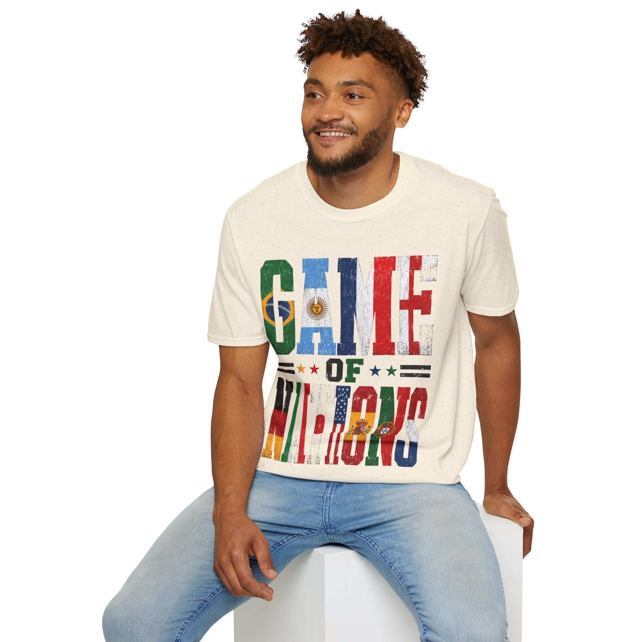 FIFA World Cup 2026 T-Shirt — 'Game of Nations' Vintage Flag Soccer Graphic Tee
