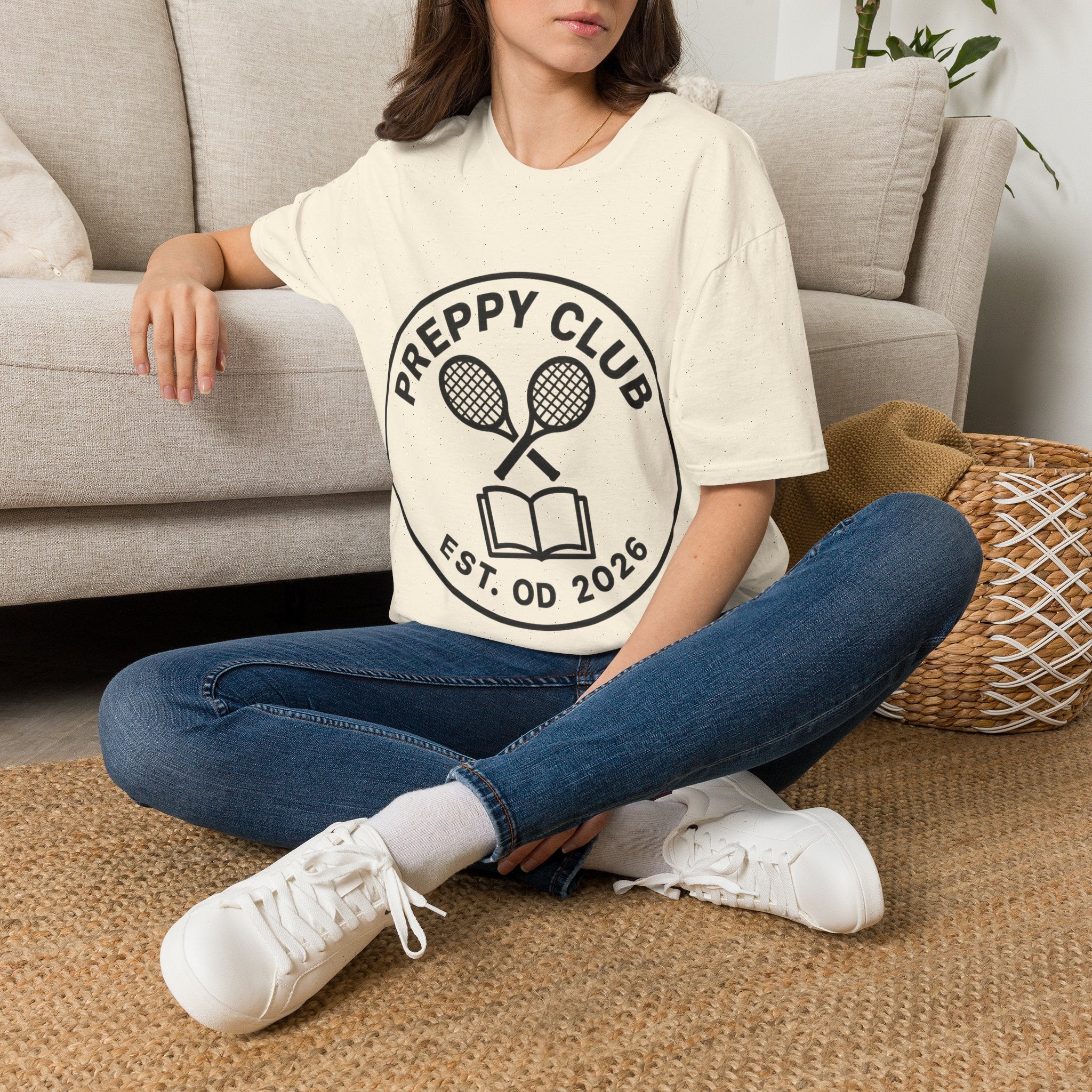 Preppy Club Tennis T‑Shirt — 'Preppy Club' Logo Tee (Est. 2026) - Trending Now - August 2026 Trends - Everyday Sporty T-shirt