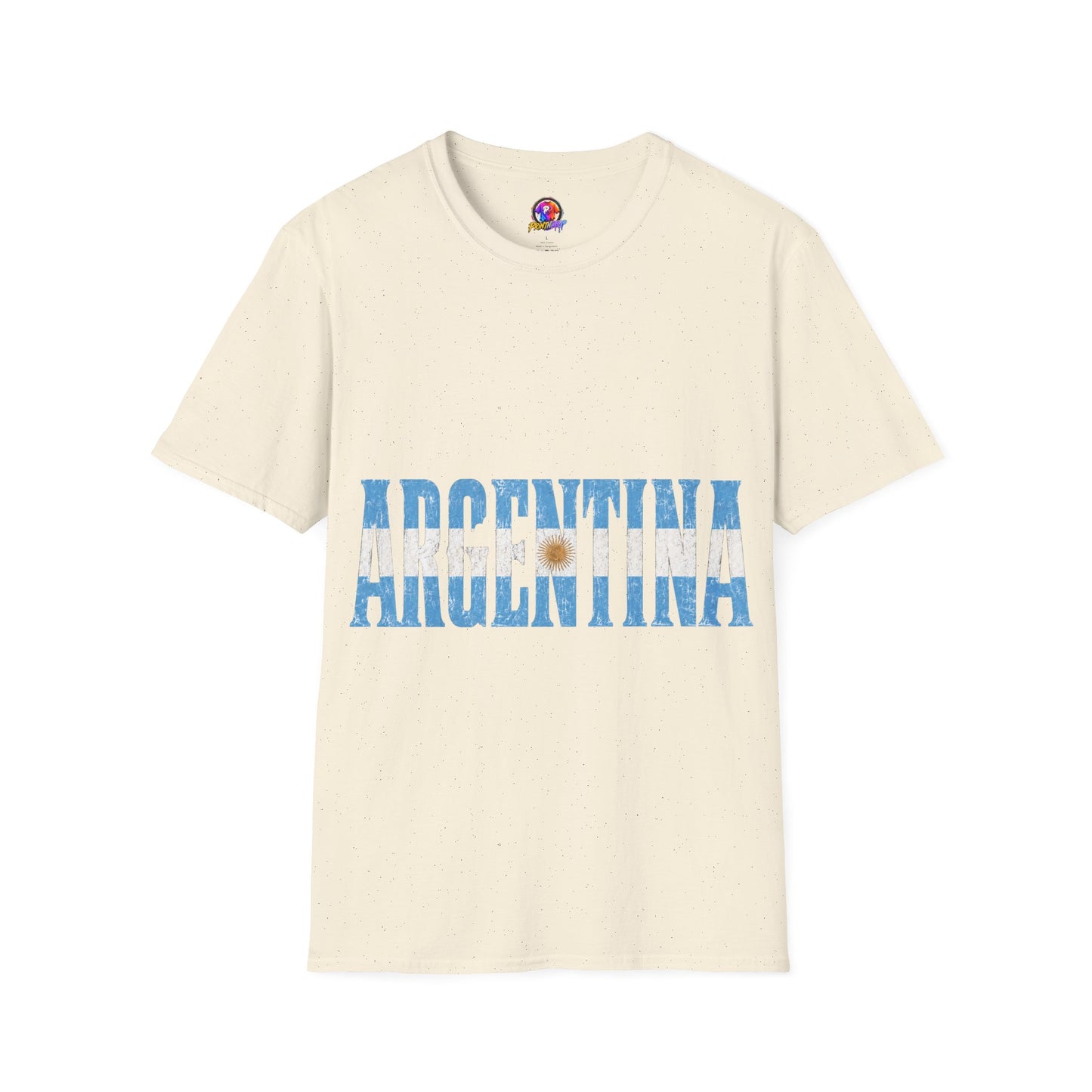 Argentina Beach Vibes T-Shirt — Distressed Blue "ARGENTINA" Graphic