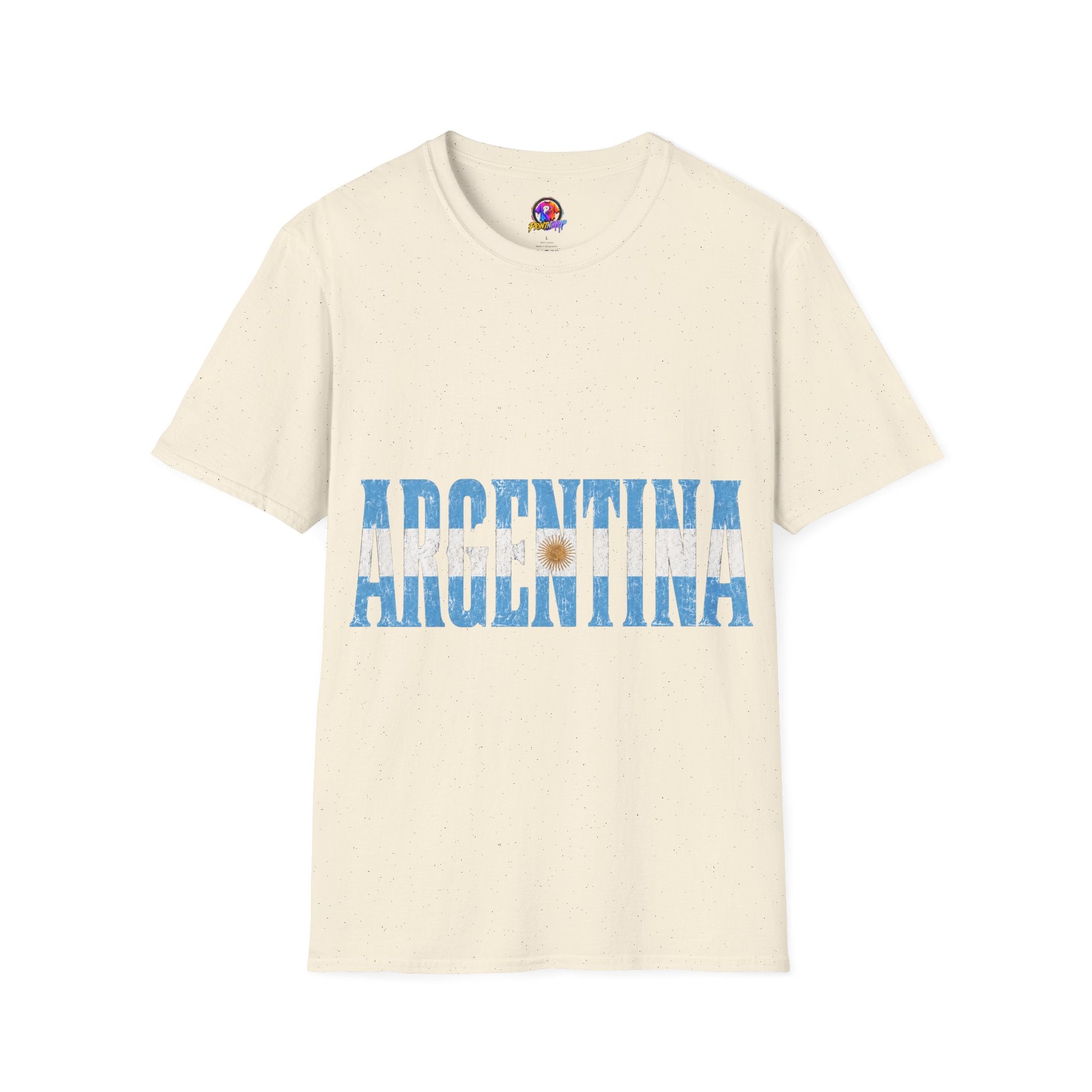 Argentina Beach Vibes T-Shirt — Distressed Blue "ARGENTINA" Graphic