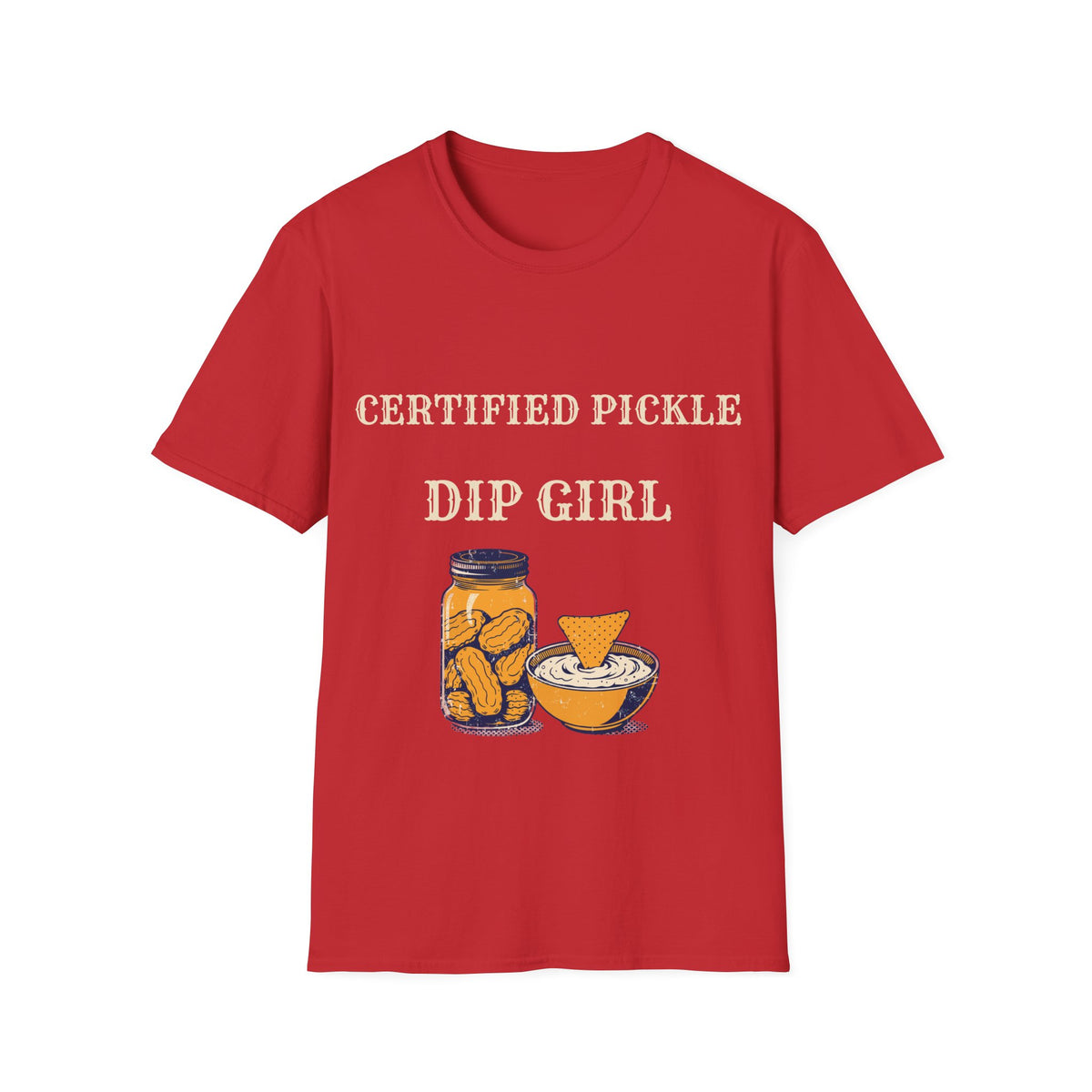 "Certified Pickle Dip Girl" Funny Food Lover Graphic Tee - Aesthetic Retro Snack Lover White T-Shirt - Trending Now - September 2026