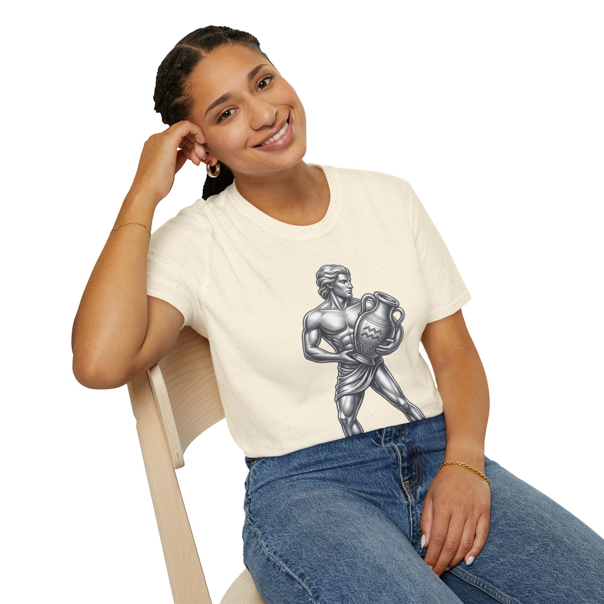Aquarius Zodiac T-Shirt — Mythic Water Bearer Astrology Tee