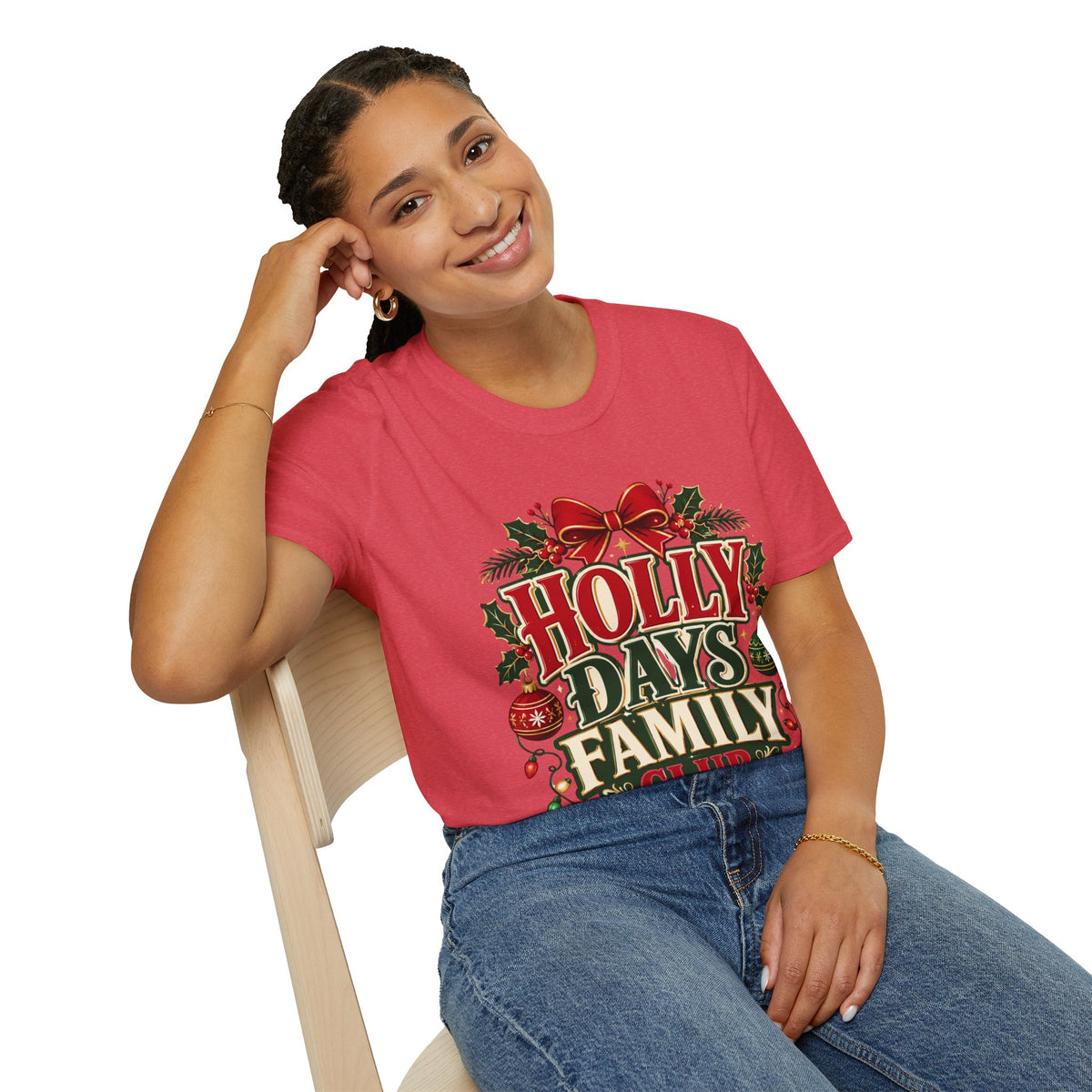 Holly Days Family Club T‑Shirt — Festive Christmas Holiday Tee