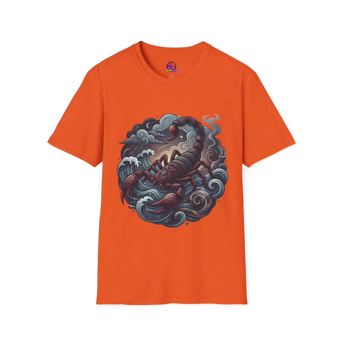 Scorpion Wave T-Shirt — Nautical Tattoo-Inspired Sea Scorpion Design
