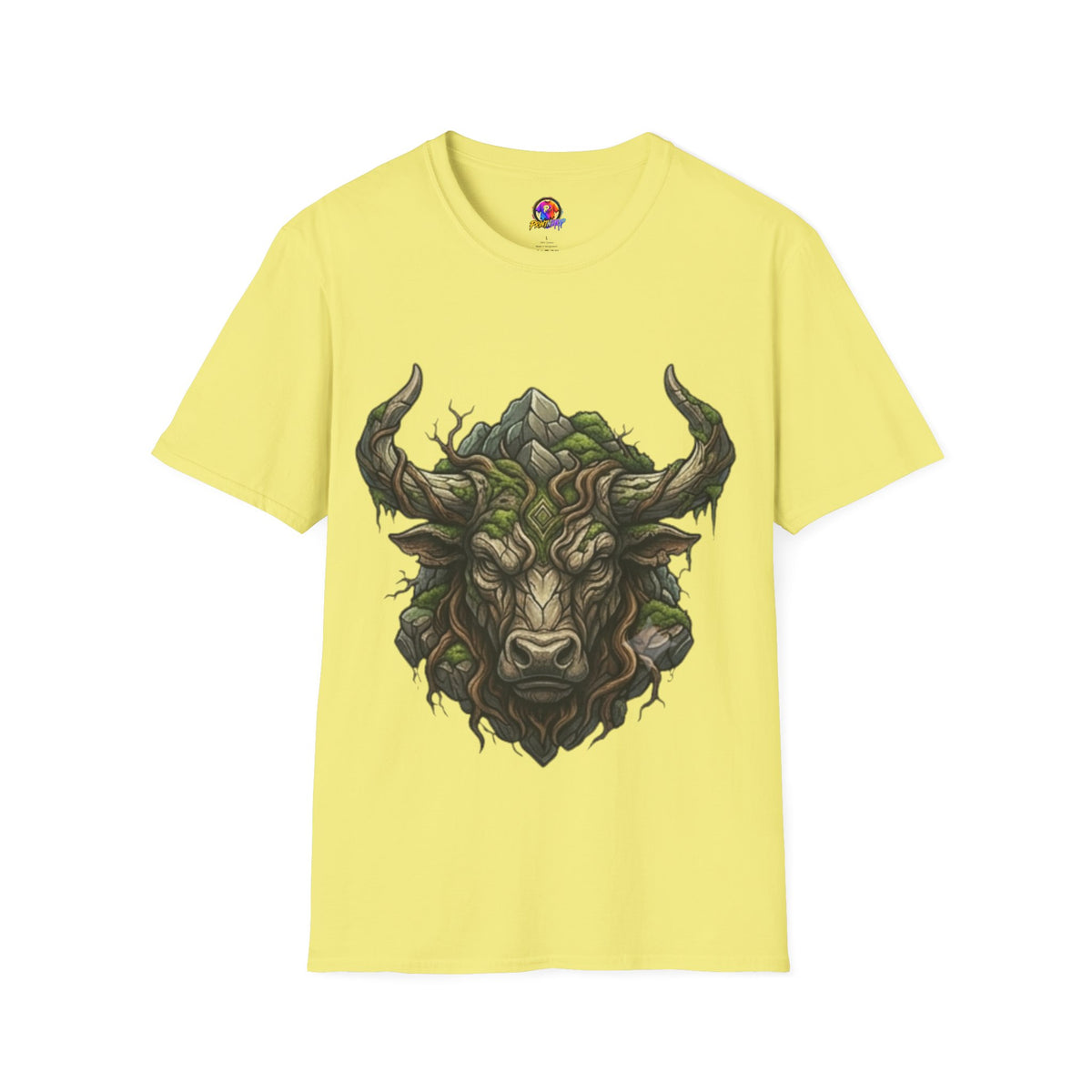 Forest Spirit Bull T-Shirt — Greenwood Celtic Nature Bull Design