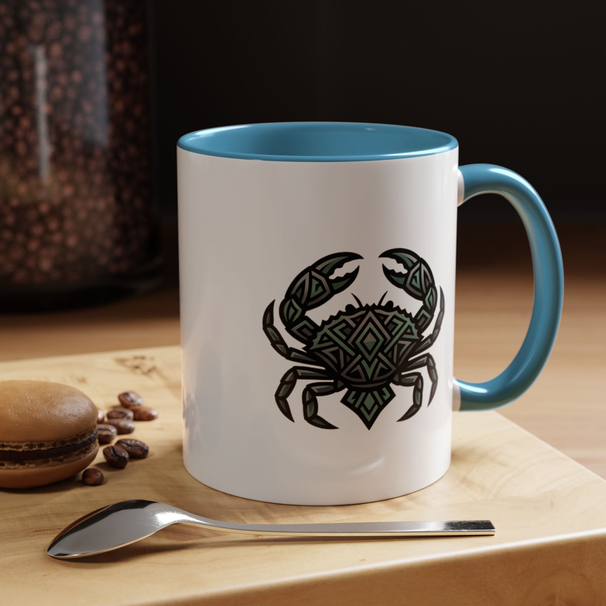 Cancer Zodiac Coffee Mug — Geometric Crab Accent Mug