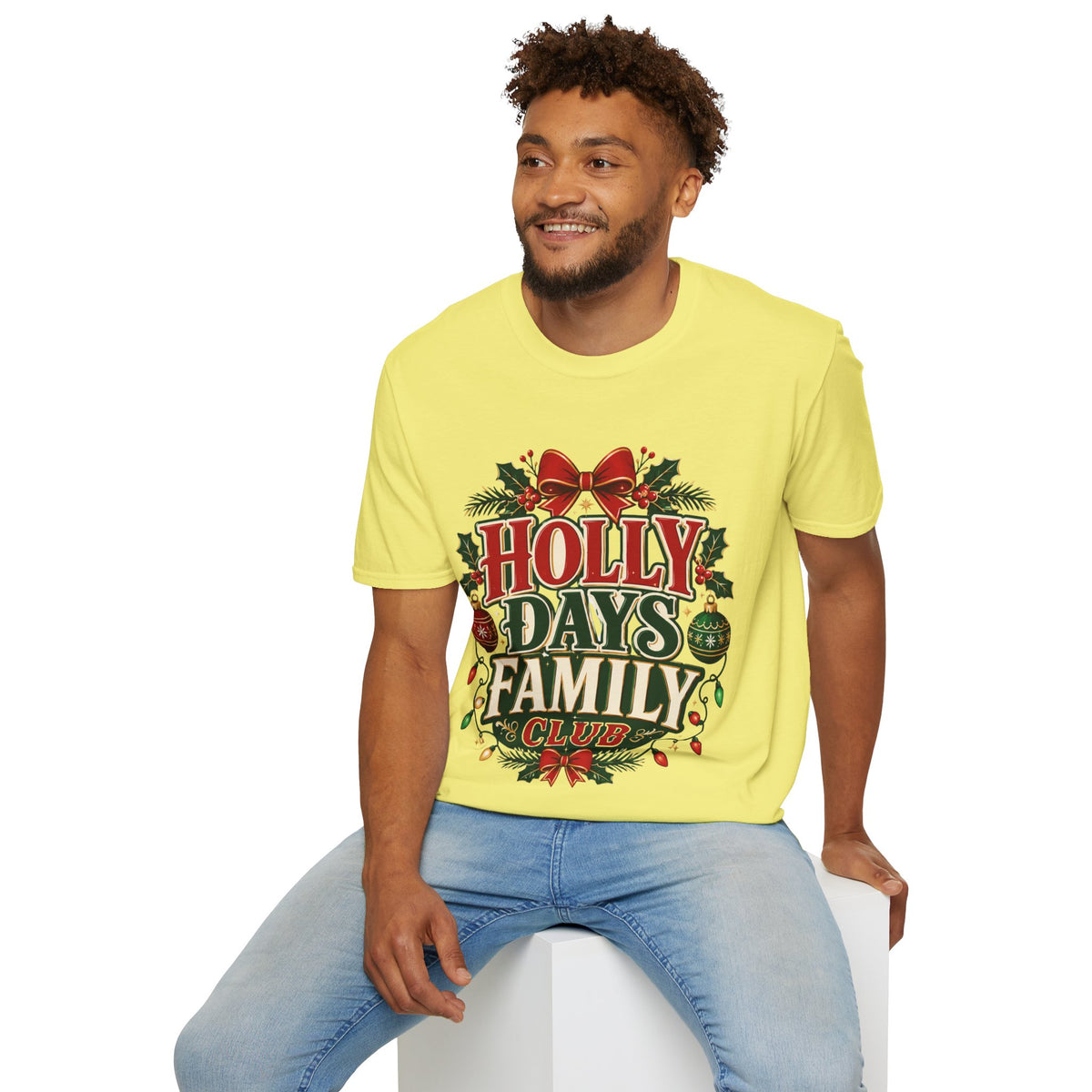Holly Days Family Club T‑Shirt — Festive Christmas Holiday Tee