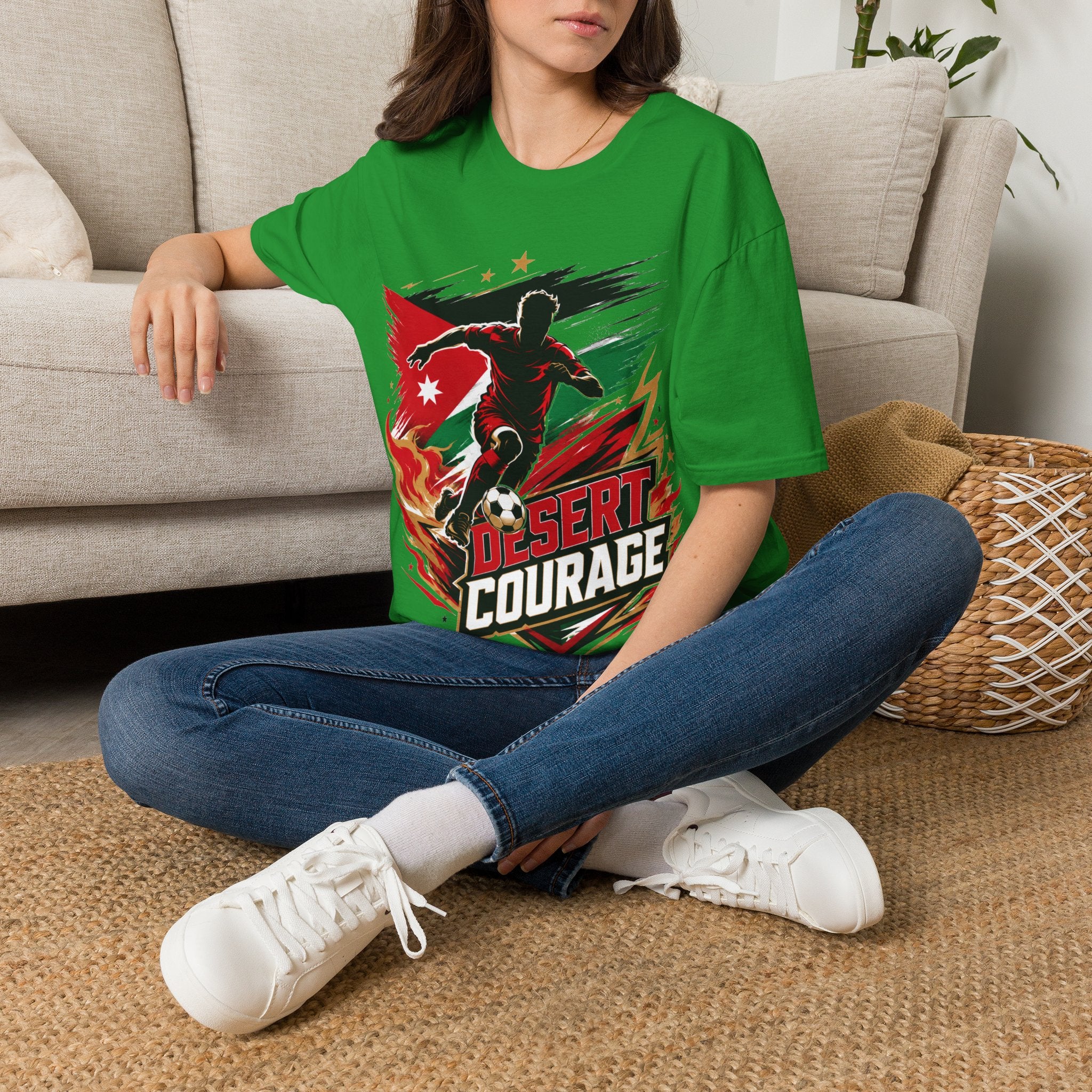 Jordan Soccer T‑Shirt — Desert Courage Flag Design