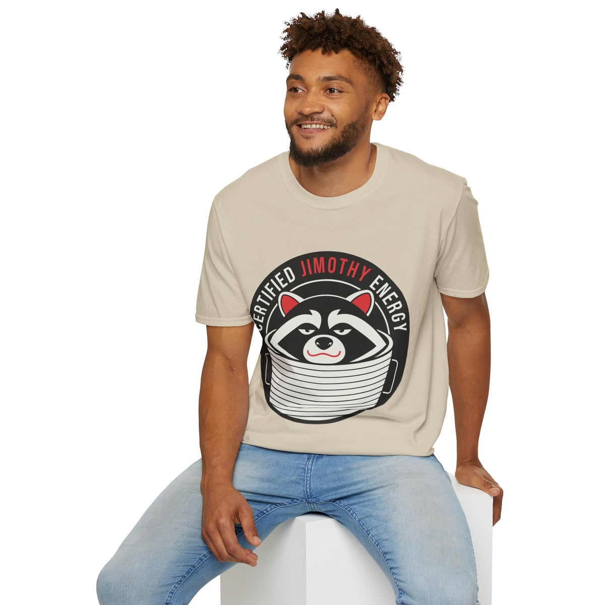 Jimothy Energy T-Shirt — Certified Raccoon Graphic Tee - Trending Now - August 2026
