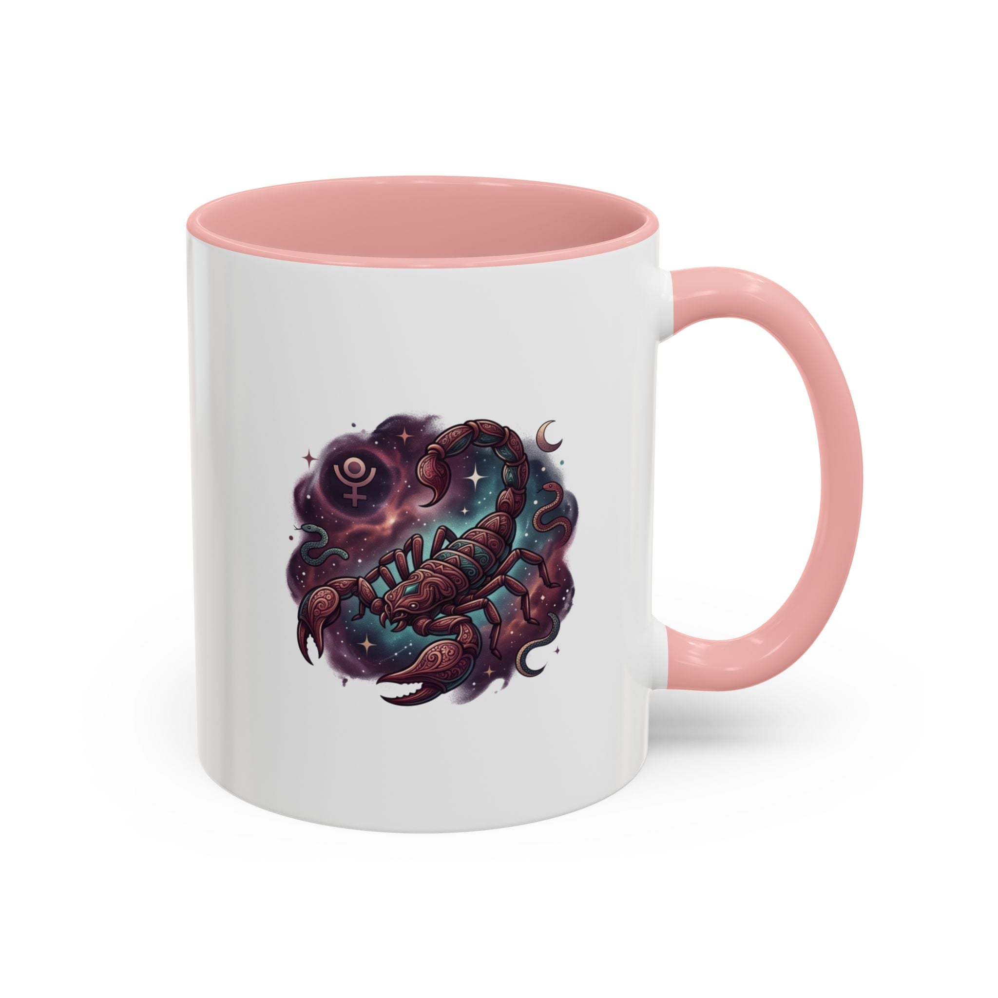 Scorpio Zodiac Accent Coffee Mug — Celestial Scorpion Astrology Design