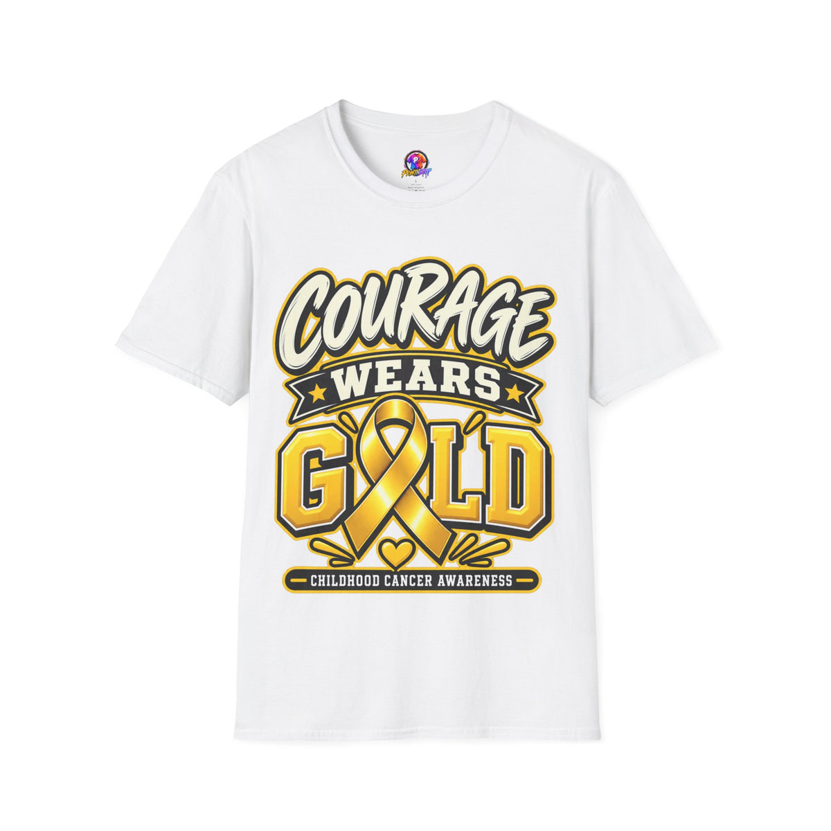 Childhood Cancer Awareness T-Shirt — "Courage Wears Gold"