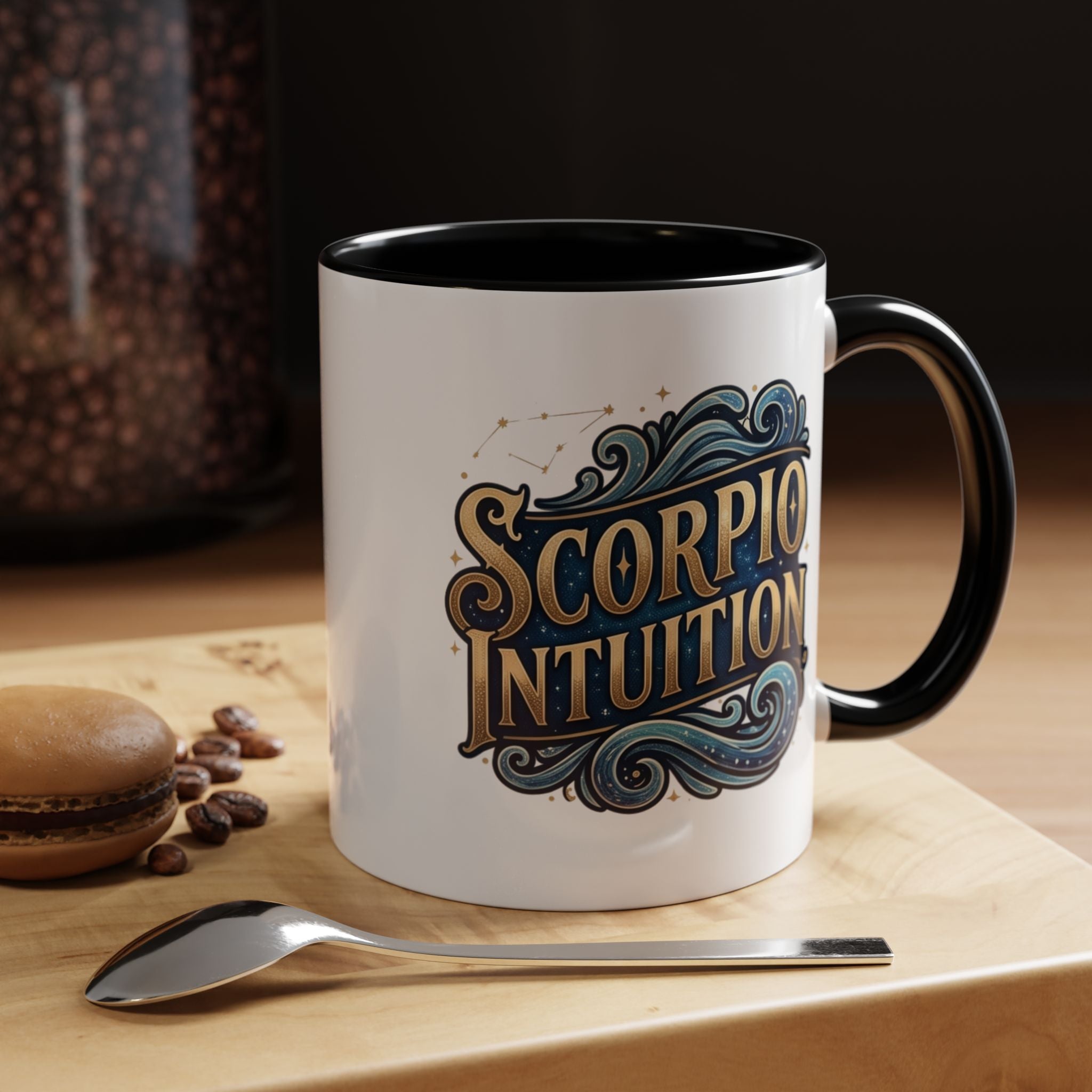 Scorpio Intuition Accent Coffee Mug — Zodiac Astrology Gift