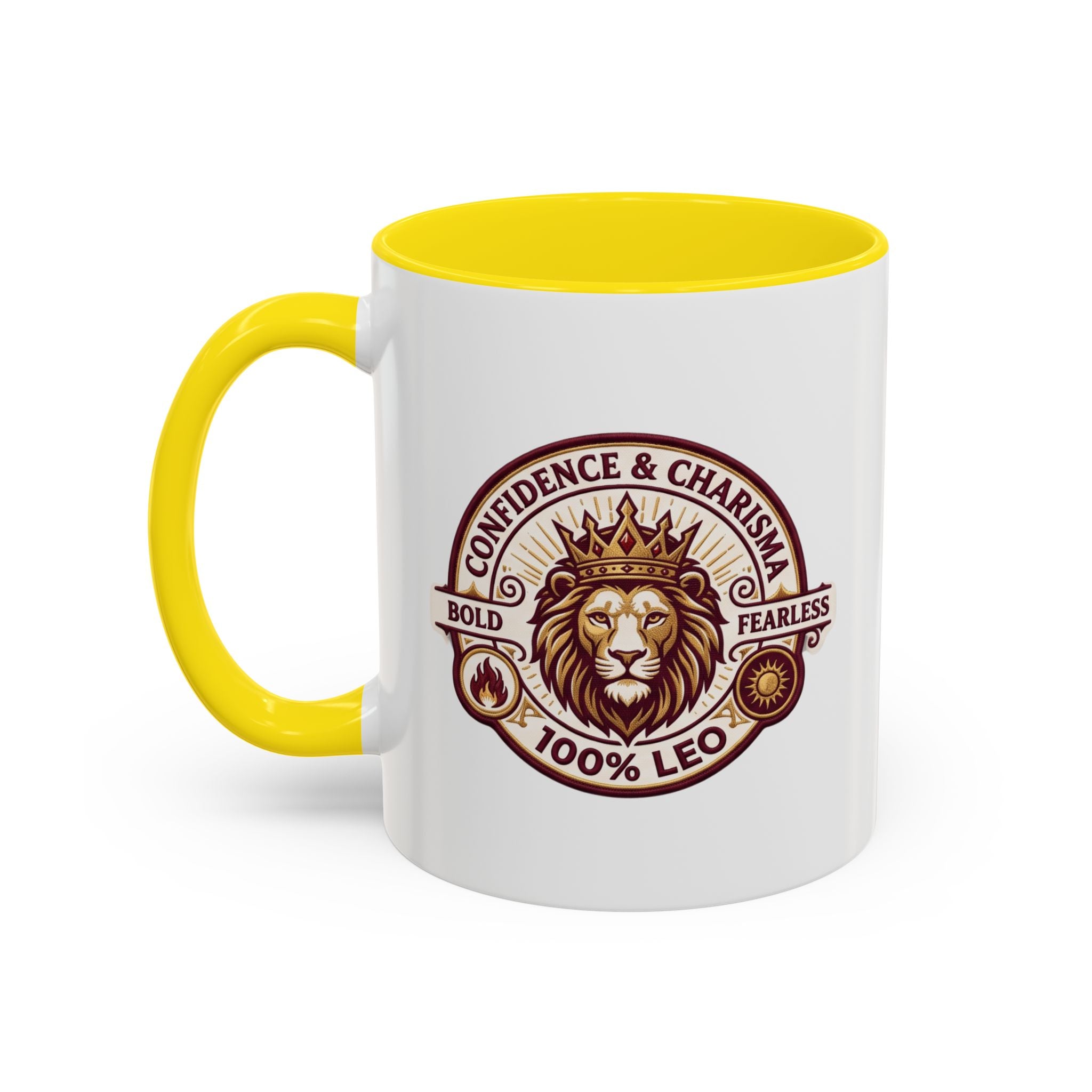 Leo Zodiac Coffee Mug — '100% Leo' Lion Design, Confidence & Charisma Gift