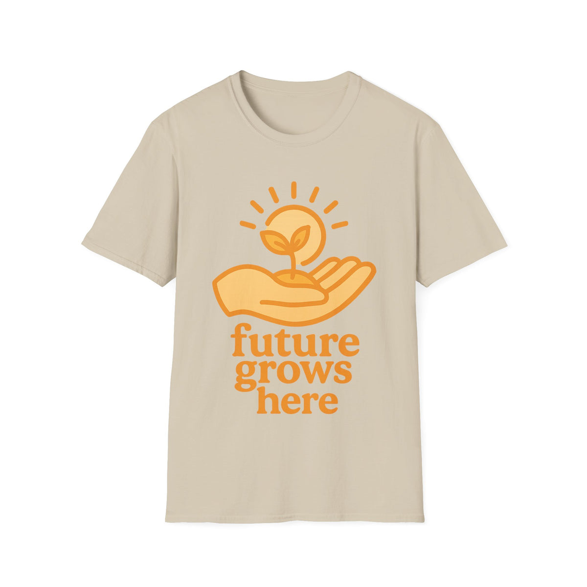 T-Shirt — "Future Grows Here" Sunseed Graphic - Trending Now - September 2026