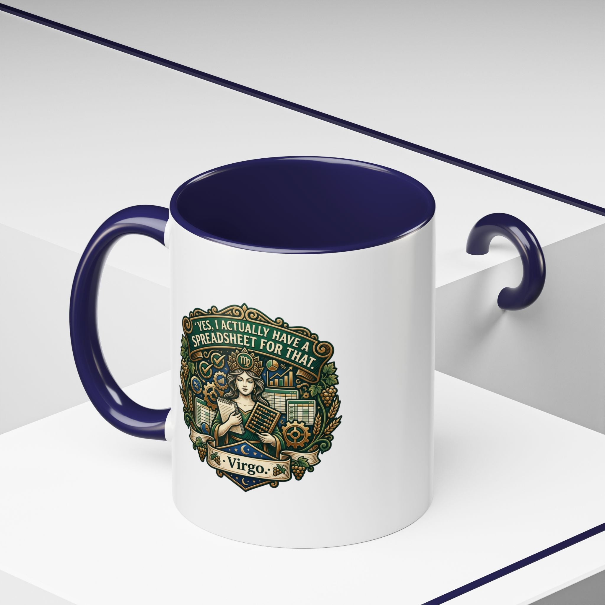 Virgo Coffee Mug - "Yes, I Actually Have a Spreadsheet for That" Accent Mug (11/15oz)