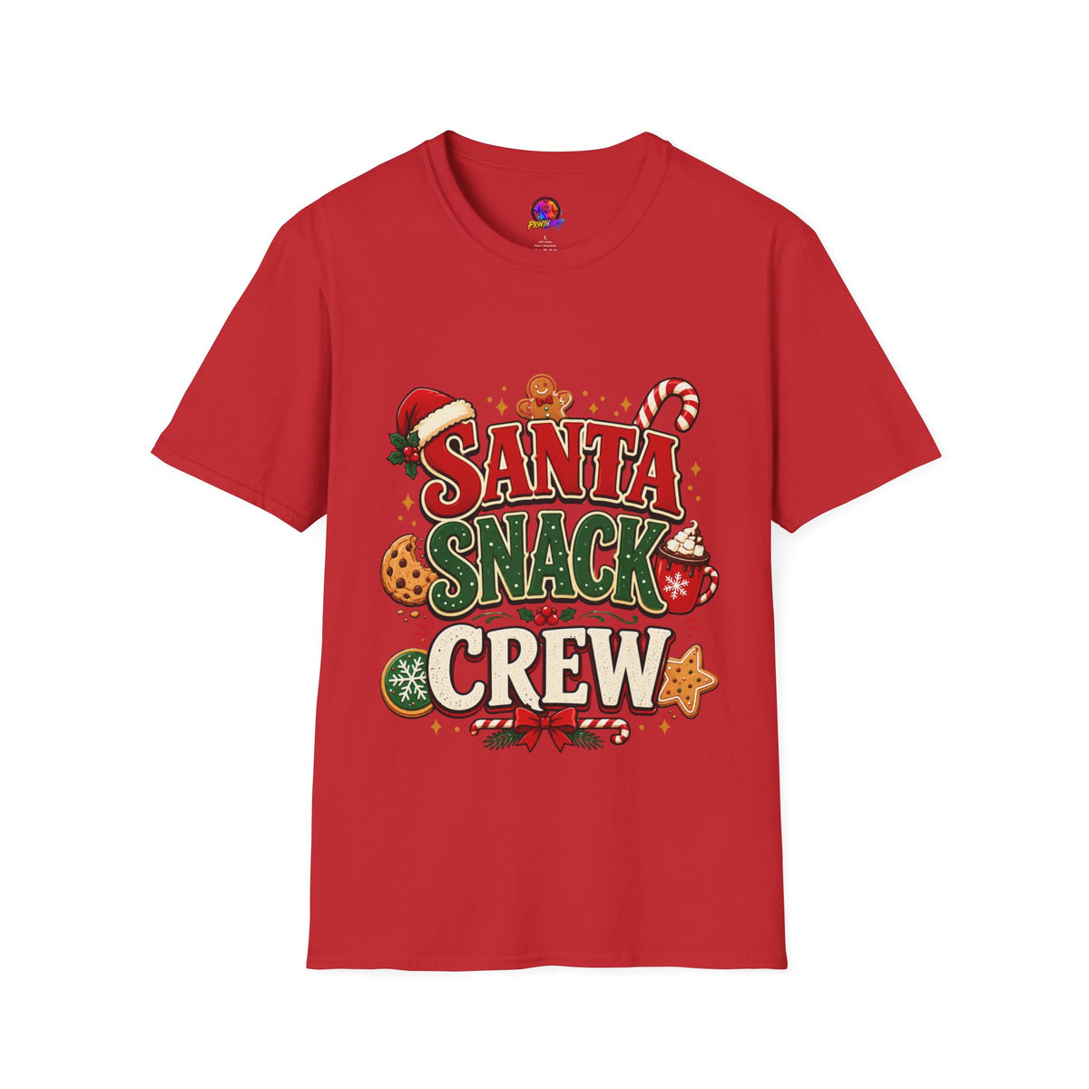 Santa Snack Crew T-Shirt — Christmas Cookie Holiday Tee