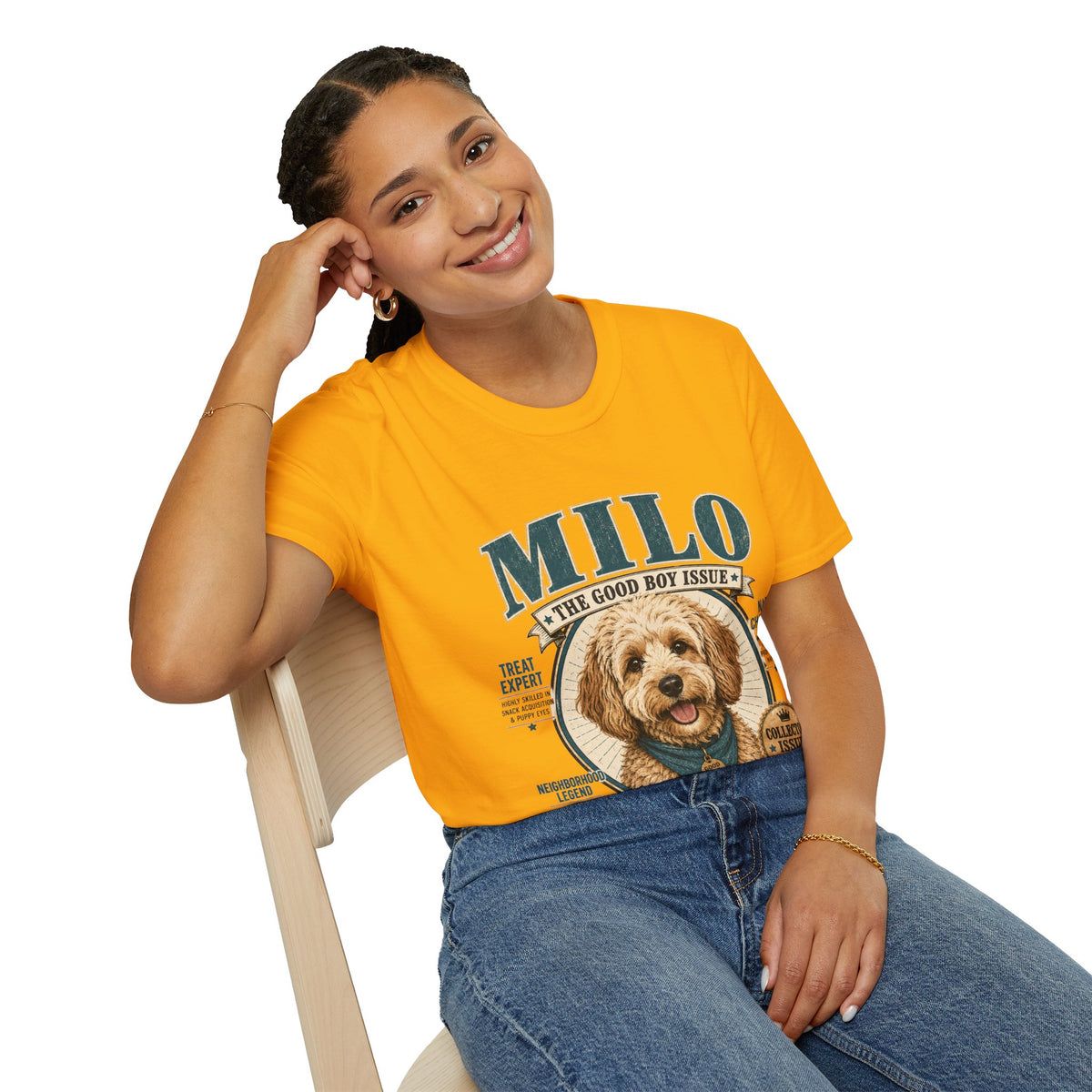 Milo 'The Good Boy Issue' T-Shirt — Cute Dog Portrait Tee