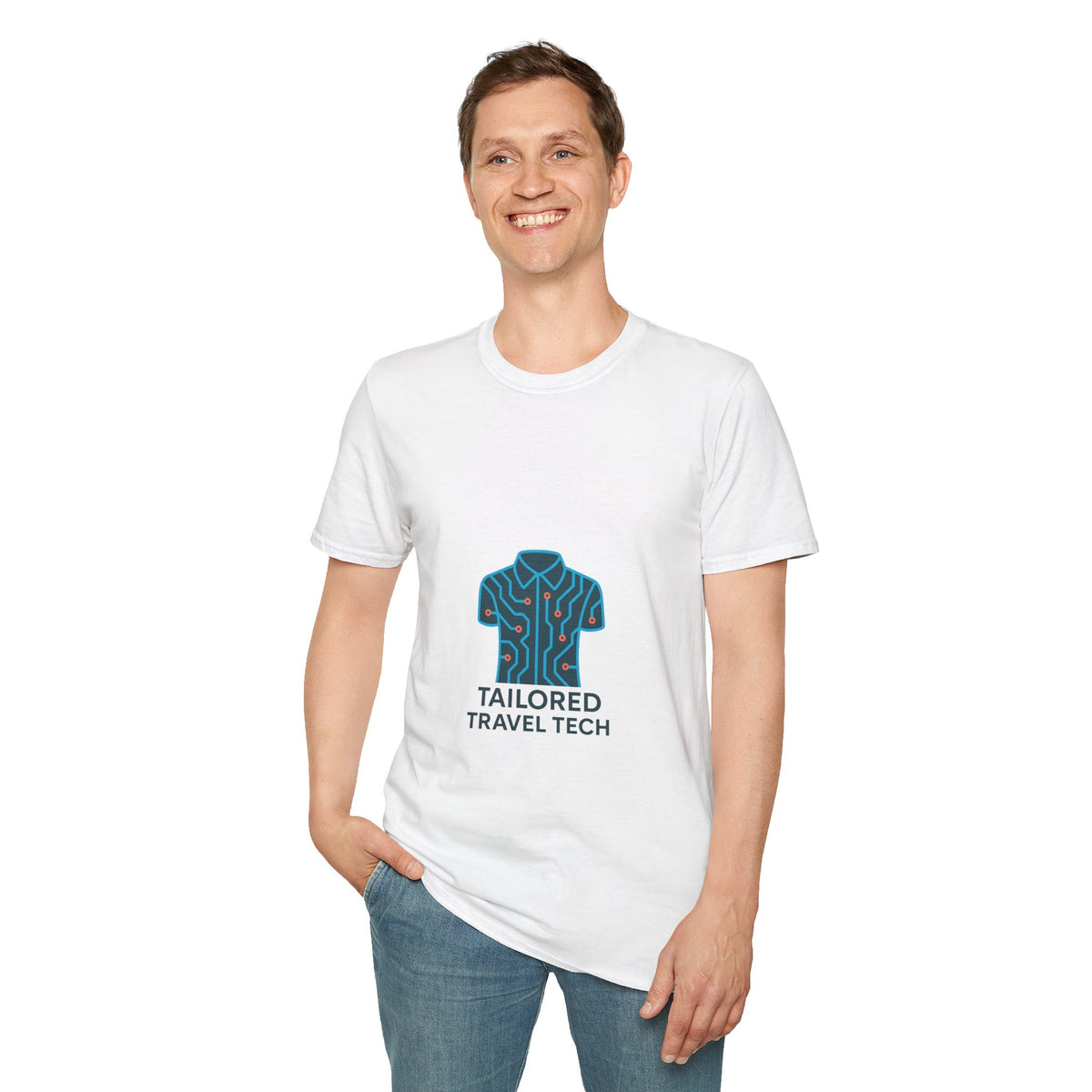 Tailored Travel Tech T-Shirt — Travel Tech Logo Tee - Trending Now - October 2026