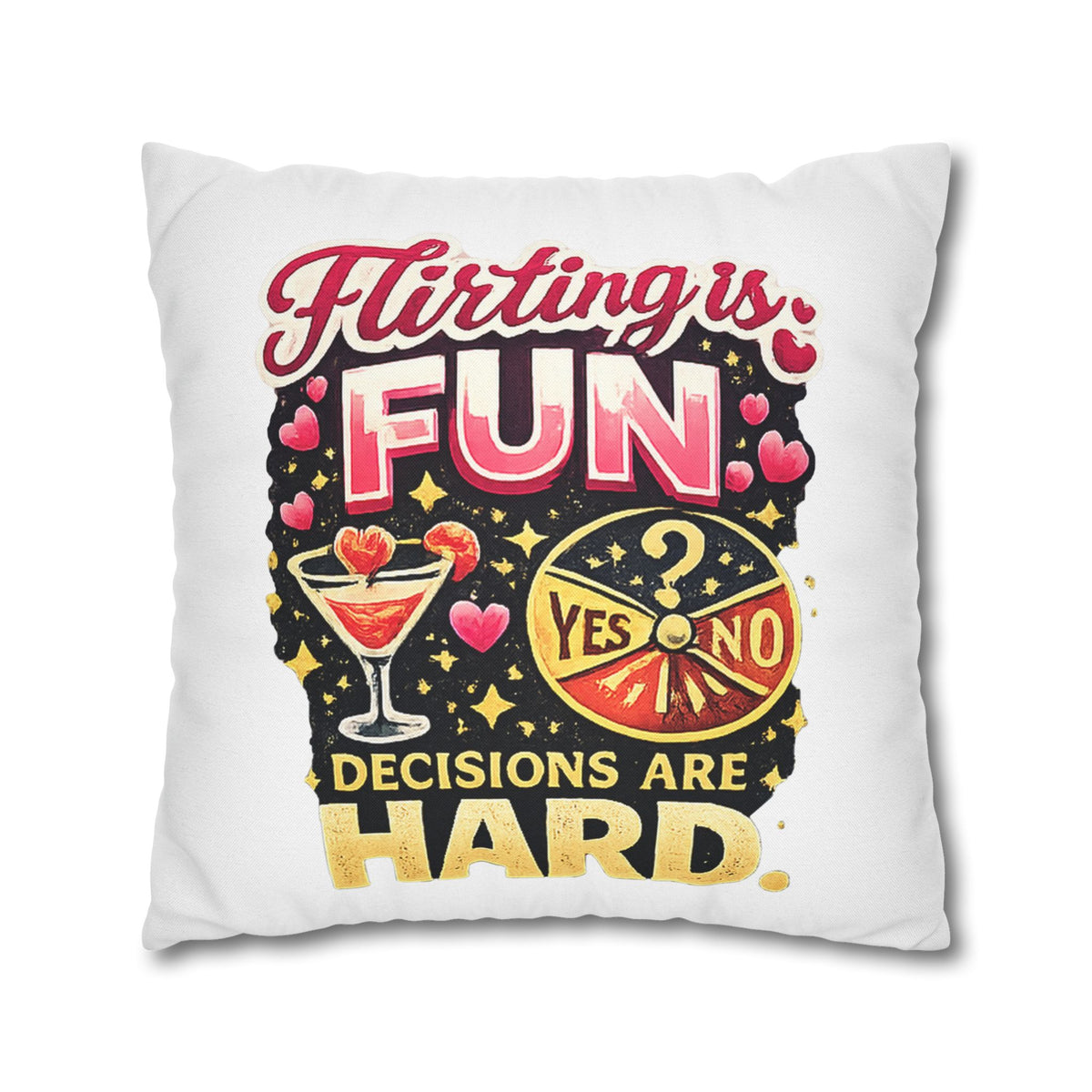 Libra Zodiac Flirting Is Fun Spun Polyester Square Pillowcase