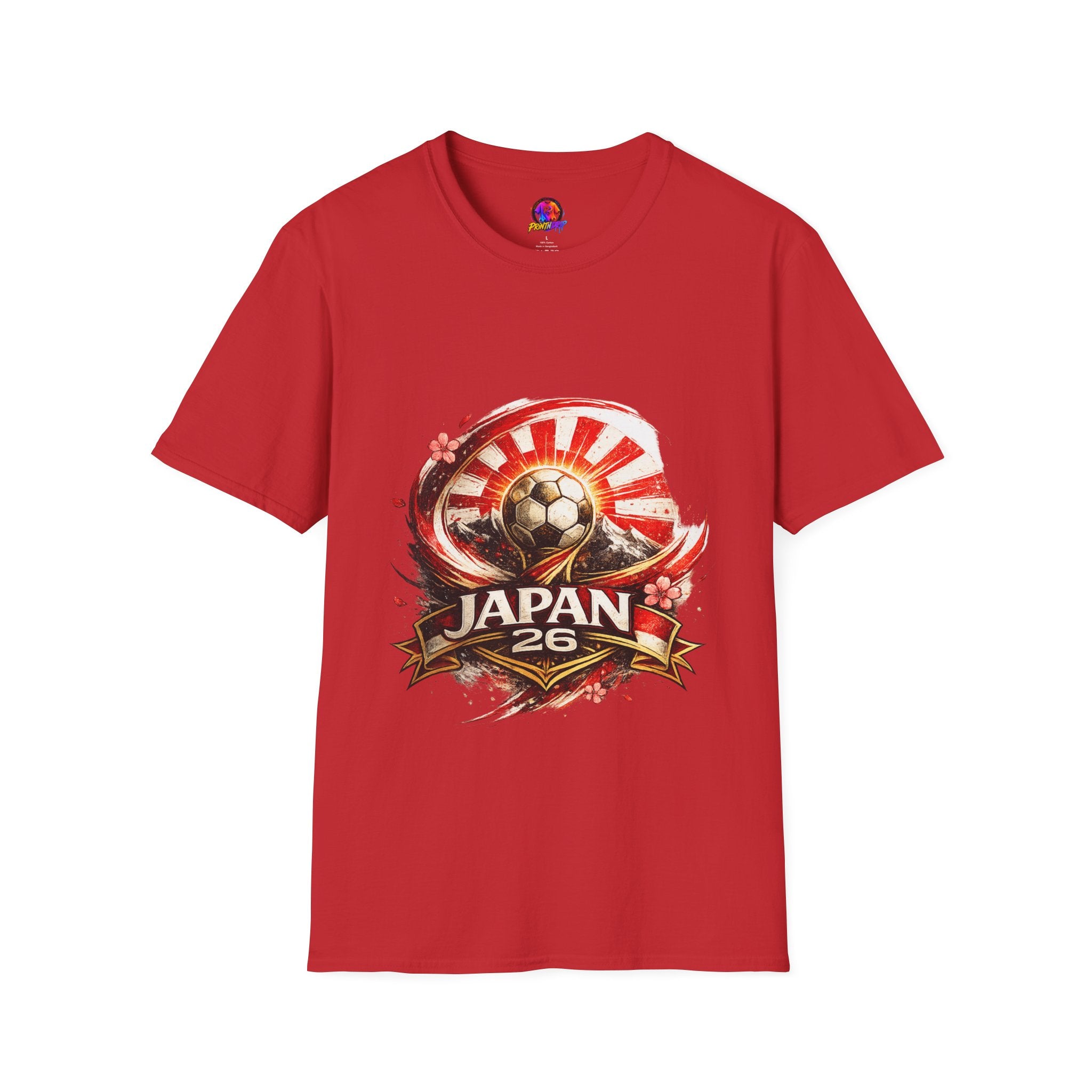 Japan Soccer T‑Shirt — Rising Sun Football Graphic