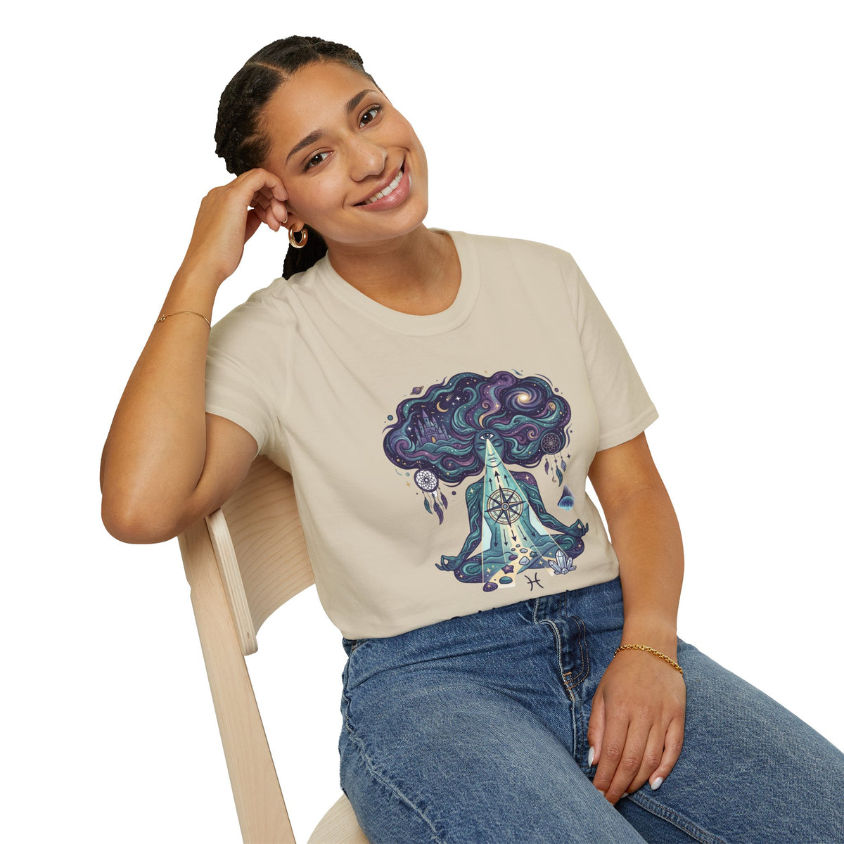 Pisces Zodiac Meditative Pisces T‑Shirt — 'Guided by dreams, ruled by intuition' Zodiac Tee
