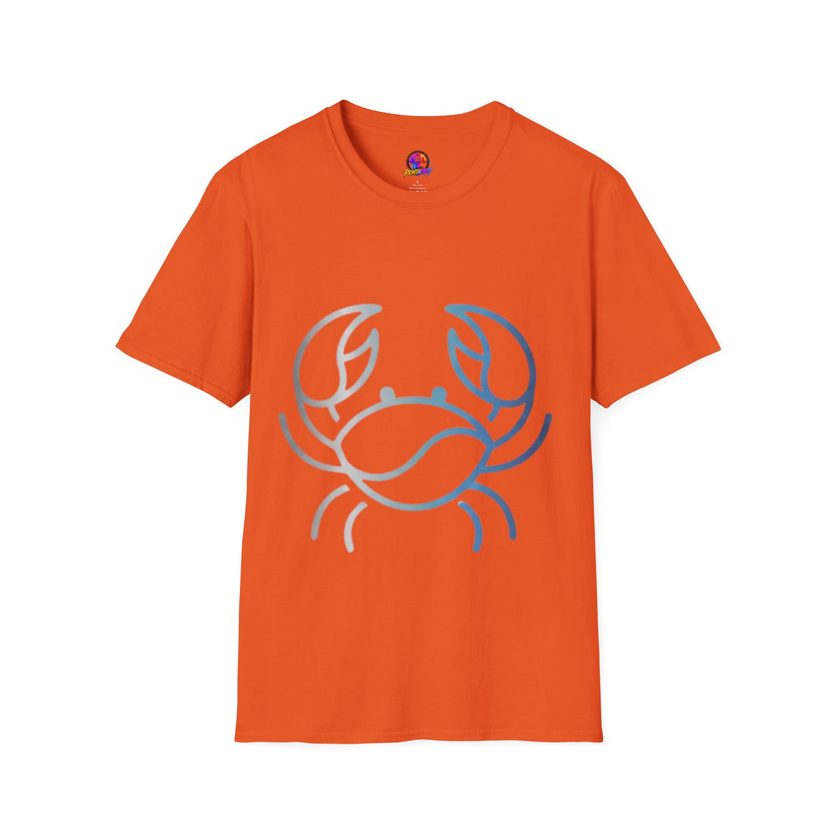 Crab Graphic T-Shirt — Coastal Blue Minimalist Beach Tee