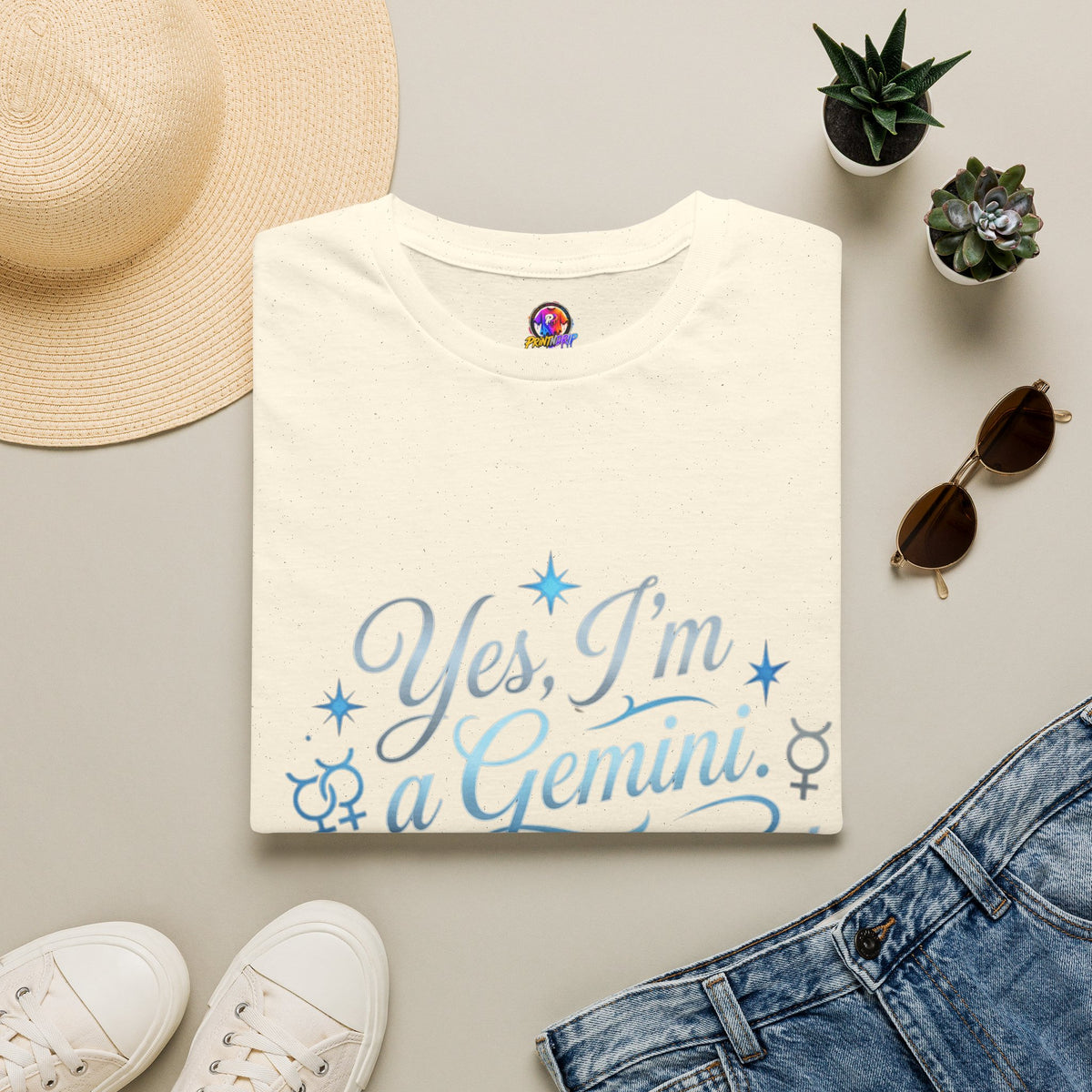 Yes, I'm a Gemini T-Shirt — Funny Zodiac Astrology Tee (“No, I will not pick a side”)