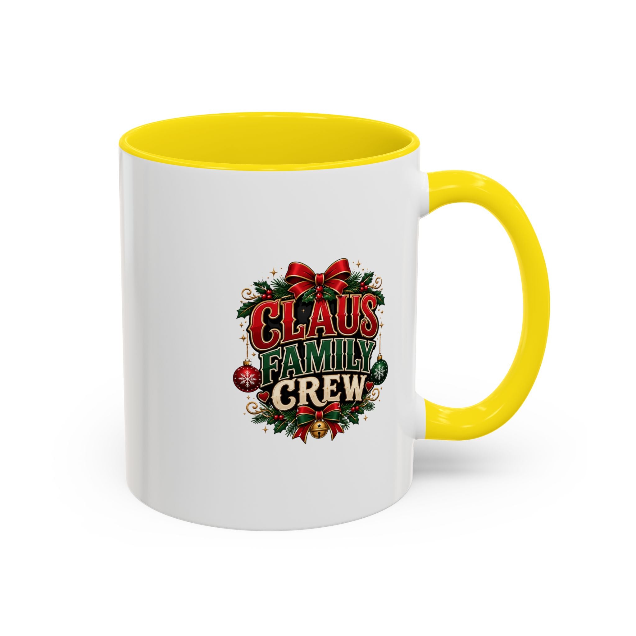 Claus Family Crew Accent Coffee Mug – Holiday Christmas Tea & Coffee Cup