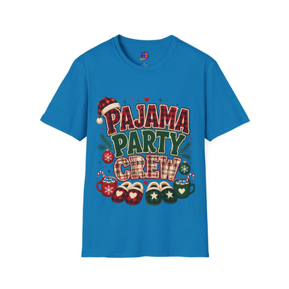 Pajama Party Crew T‑Shirt — Festive Christmas Lounge Tee
