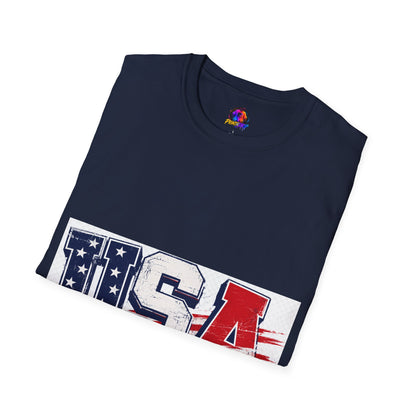 USA Flag Graphic T-Shirt — Patriotic Red White & Blue Tee
