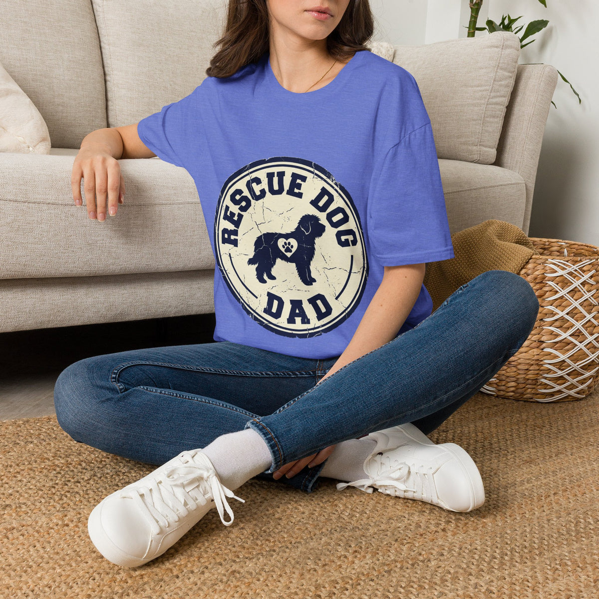 Rescue Dog Dad T-Shirt – Vintage Shelter Pup Support Tee