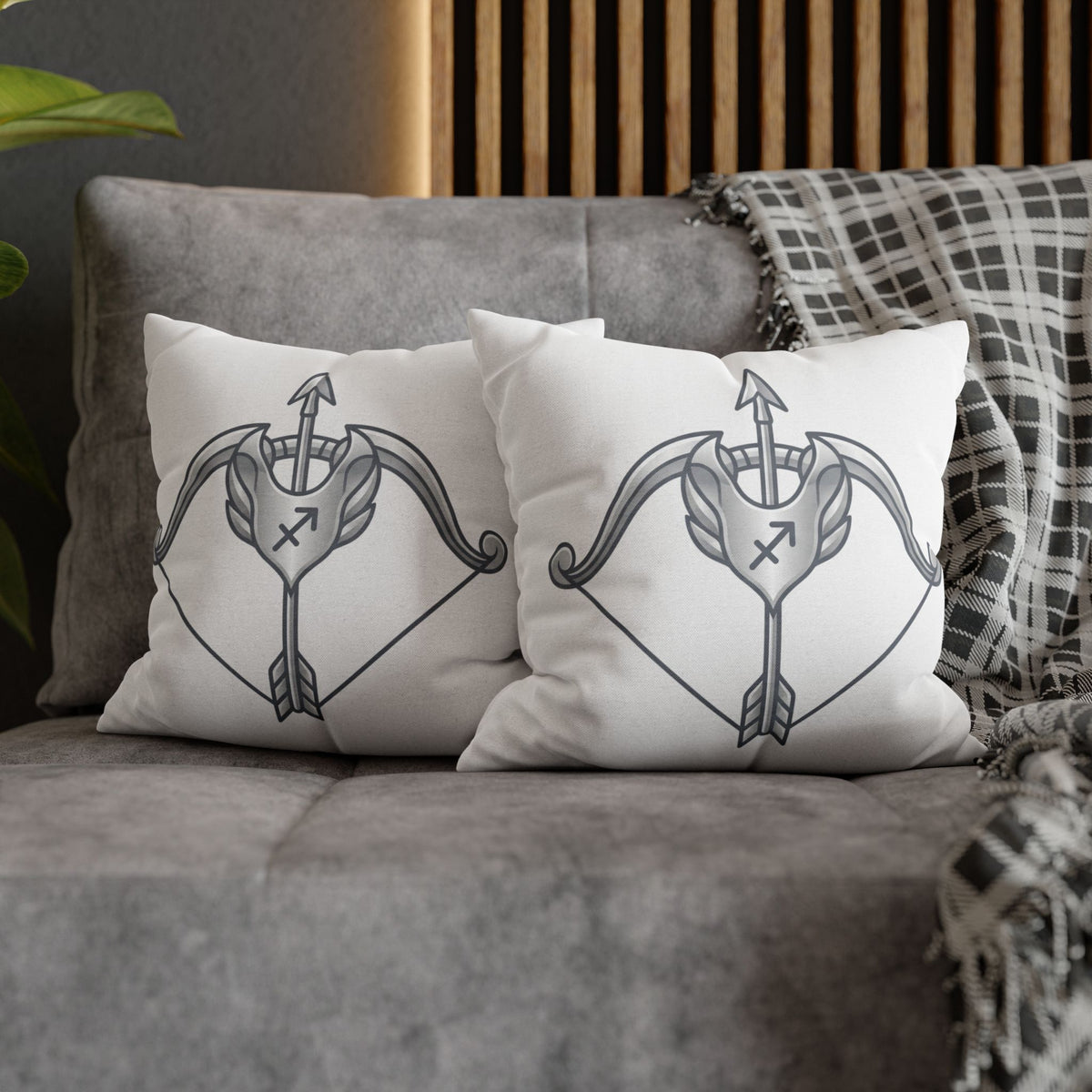 Sagittarius Bow Zodiac Pillowcase — Astrology Throw Pillow Cover