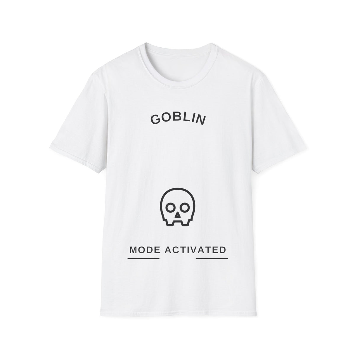 Goblin Skull Mode Activated Graphic Tee, Minimalist Edgy Meme T-Shirt - Trending Now - September 2026