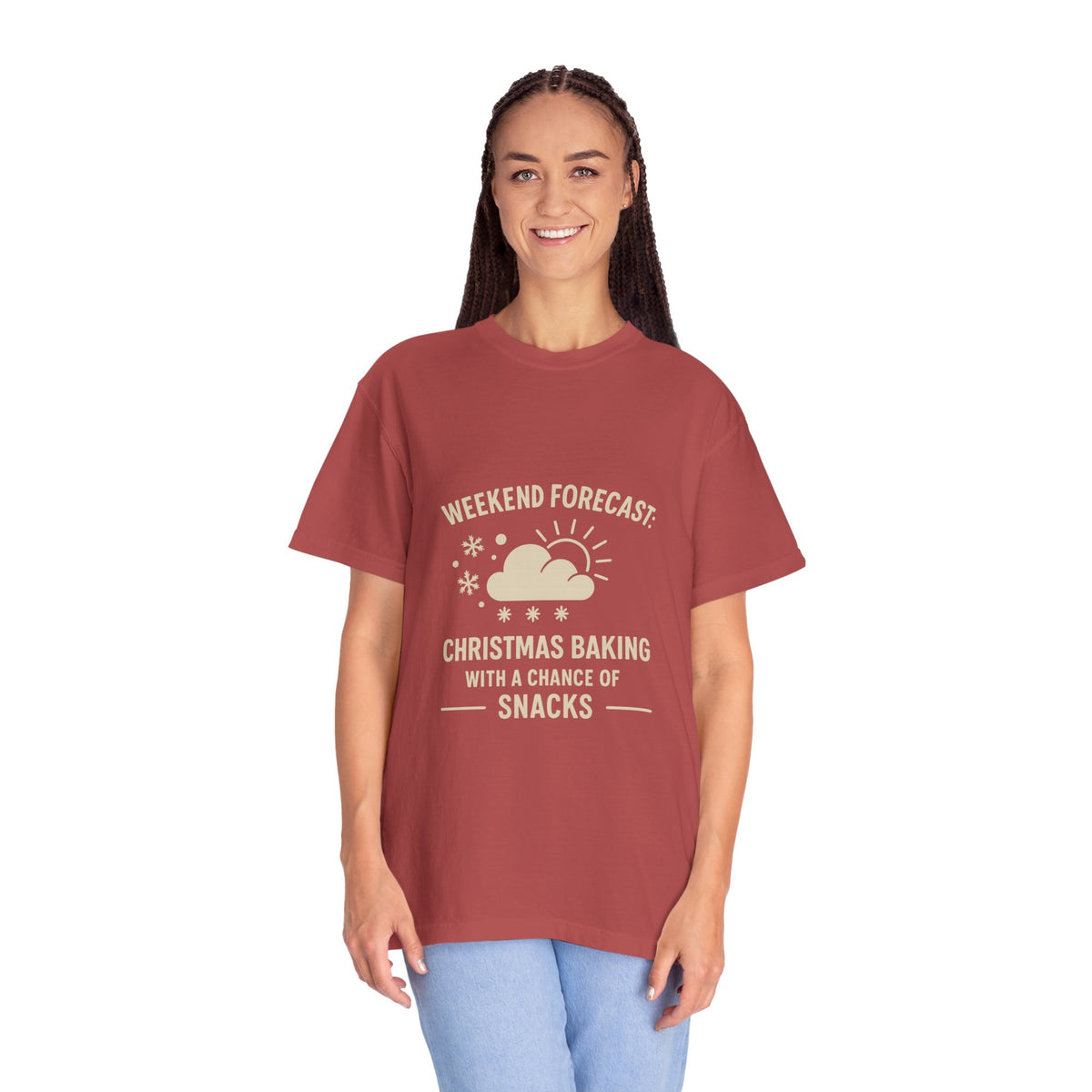 Christmas Baking T-Shirt — "Weekend Forecast: Christmas Baking with a Chance of Snacks"- Trending Now - October 2026