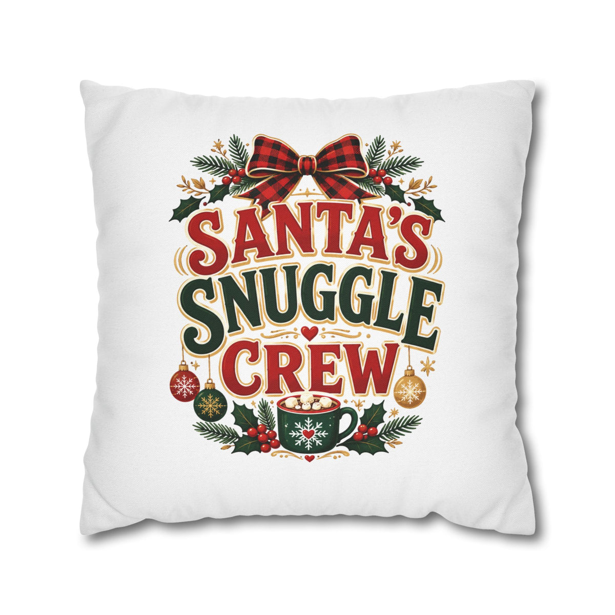 Christmas Santa’s Snuggle Crew Throw Pillow Pillowcase