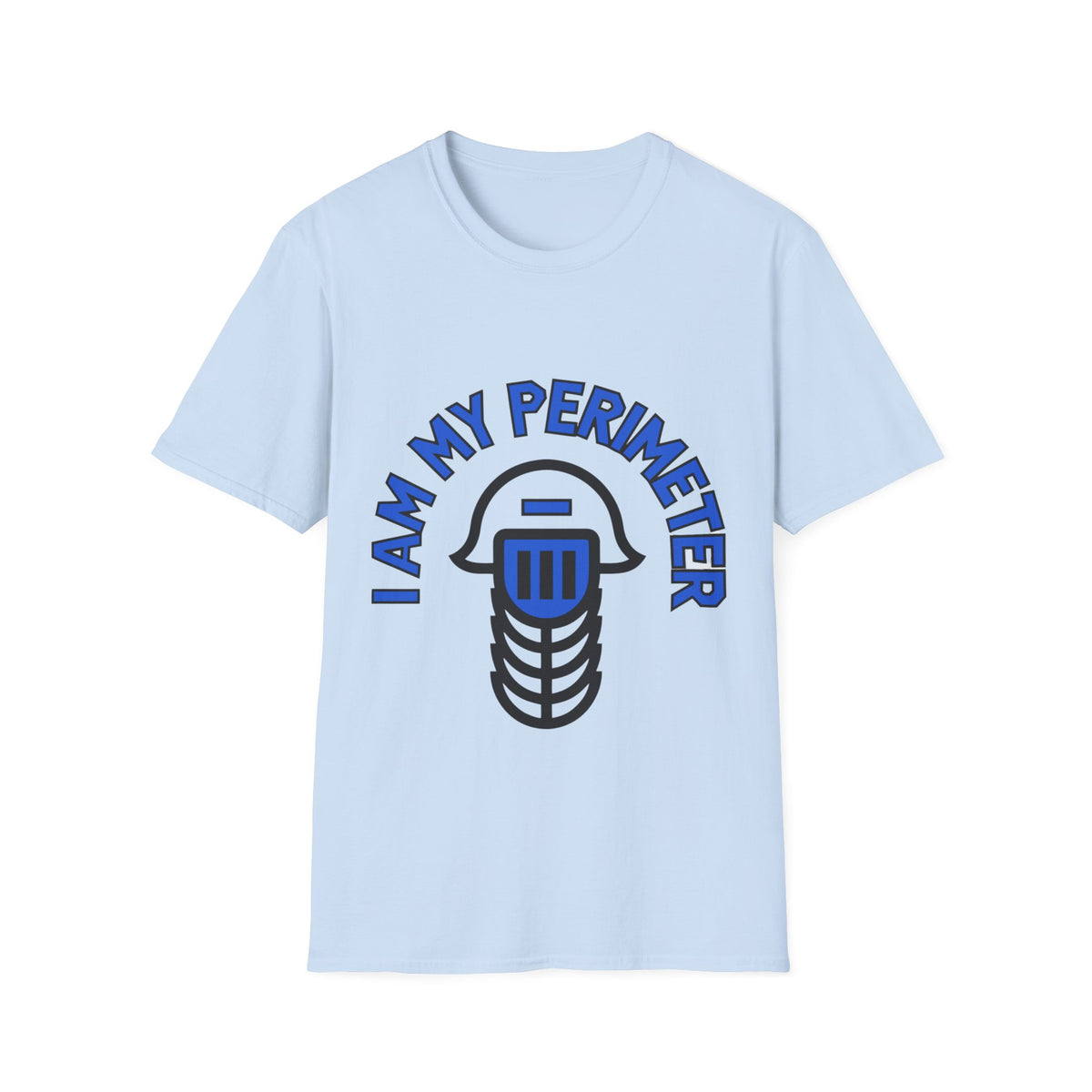 I Am My Perimeter Blue Jail Bars T-Shirt - Minimalist Graphic Quote Tee - Trending Now - September 2026