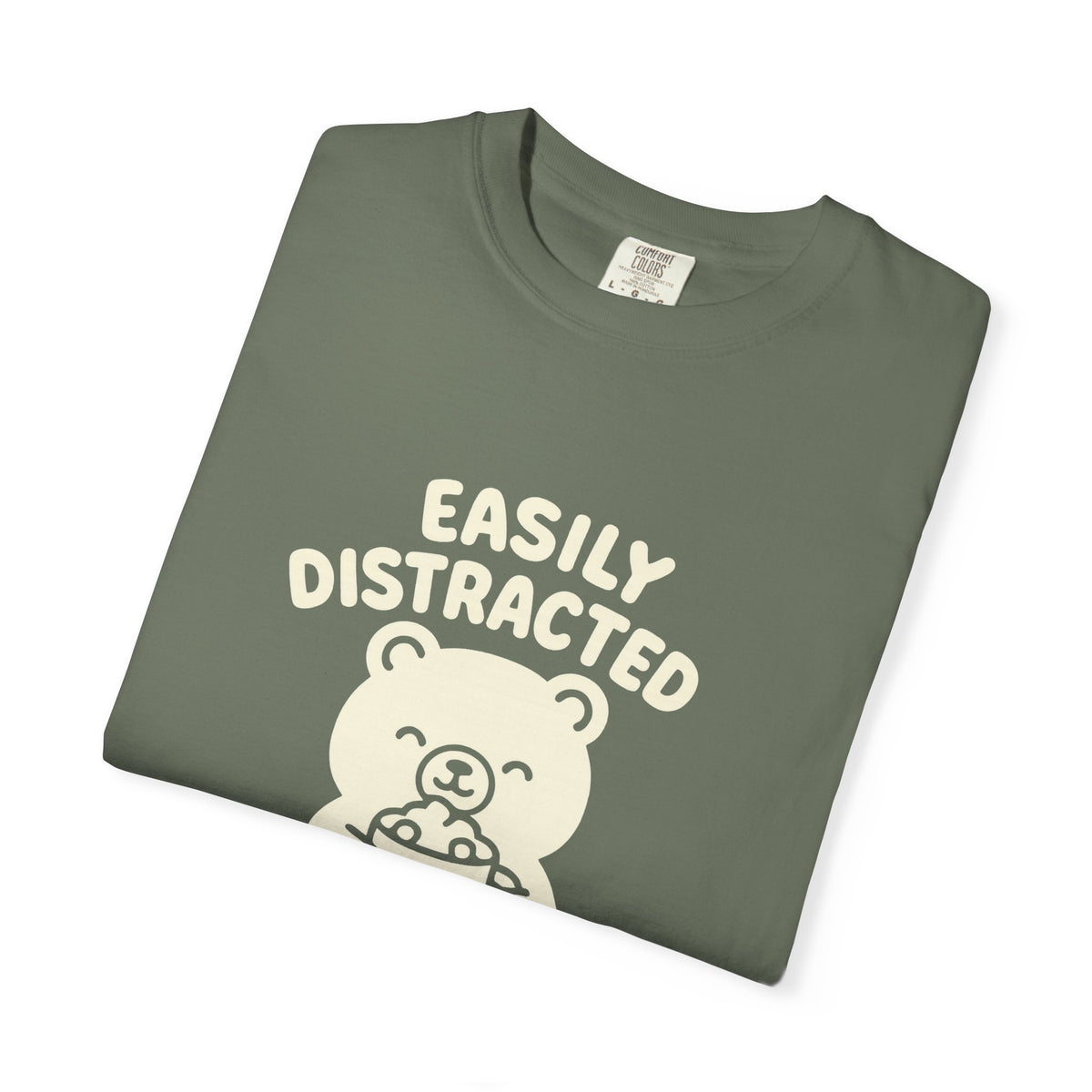 Hot Cocoa Bear T-Shirt — "Easily Distracted" Cute Winter Graphic Tee - Trending Now - October 2026