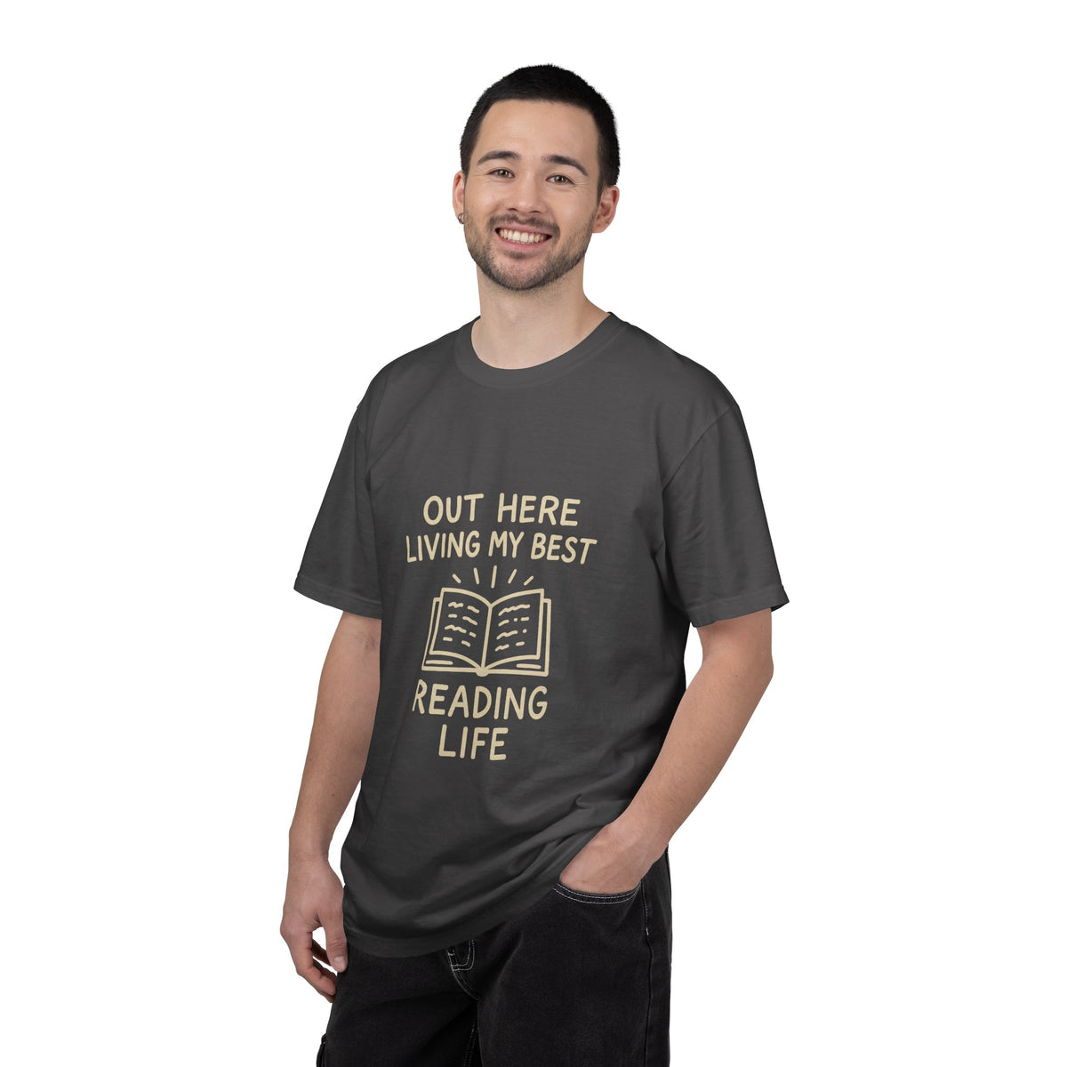 Reading Life T-Shirt — "Out Here Living My Best Reading Life" Book Lover Tee - Trending Now - October 2026