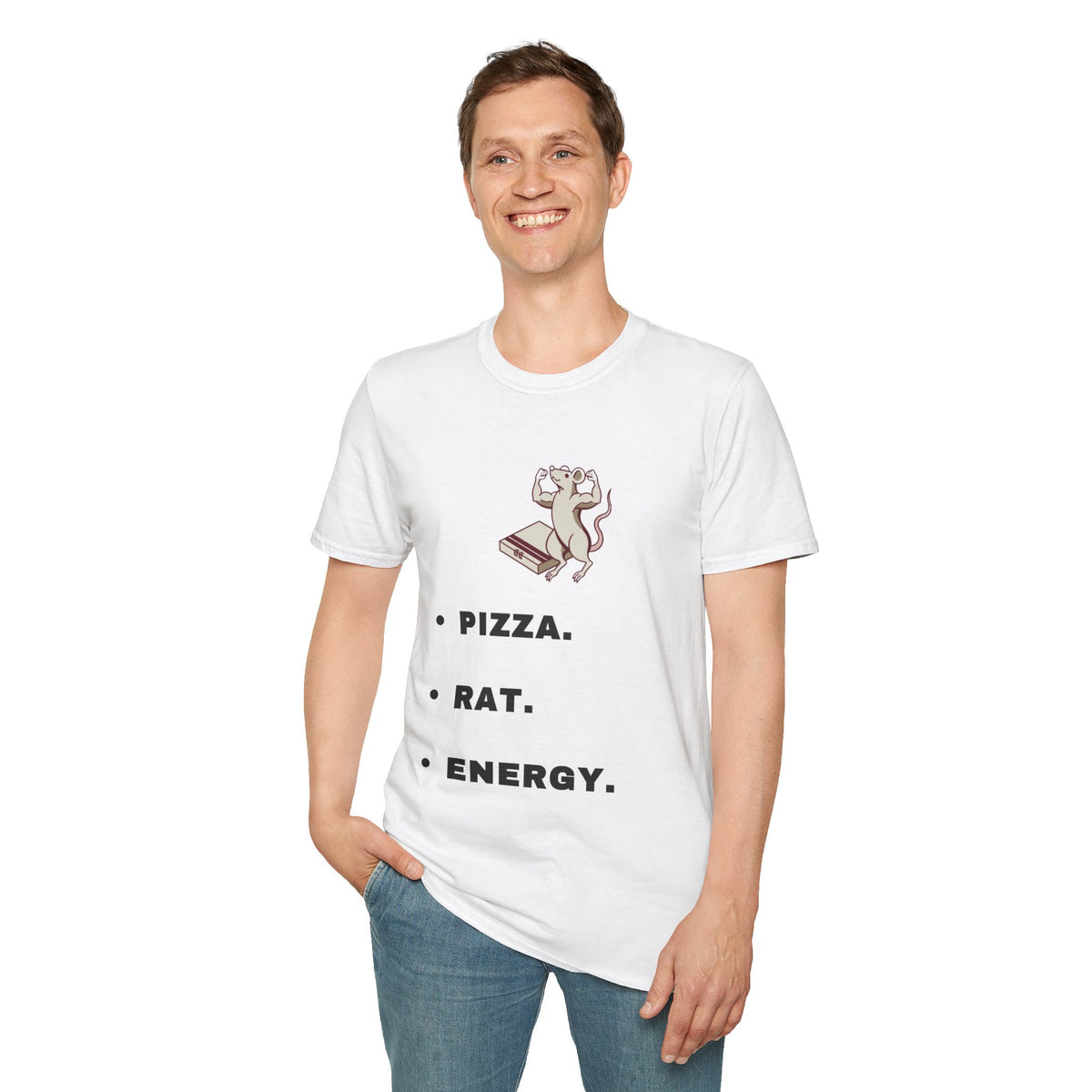 Pizza. Rat. Energy. T-Shirt — Cute Dancing Rat Pizza Graphic Tee - Trending Now - September 2026