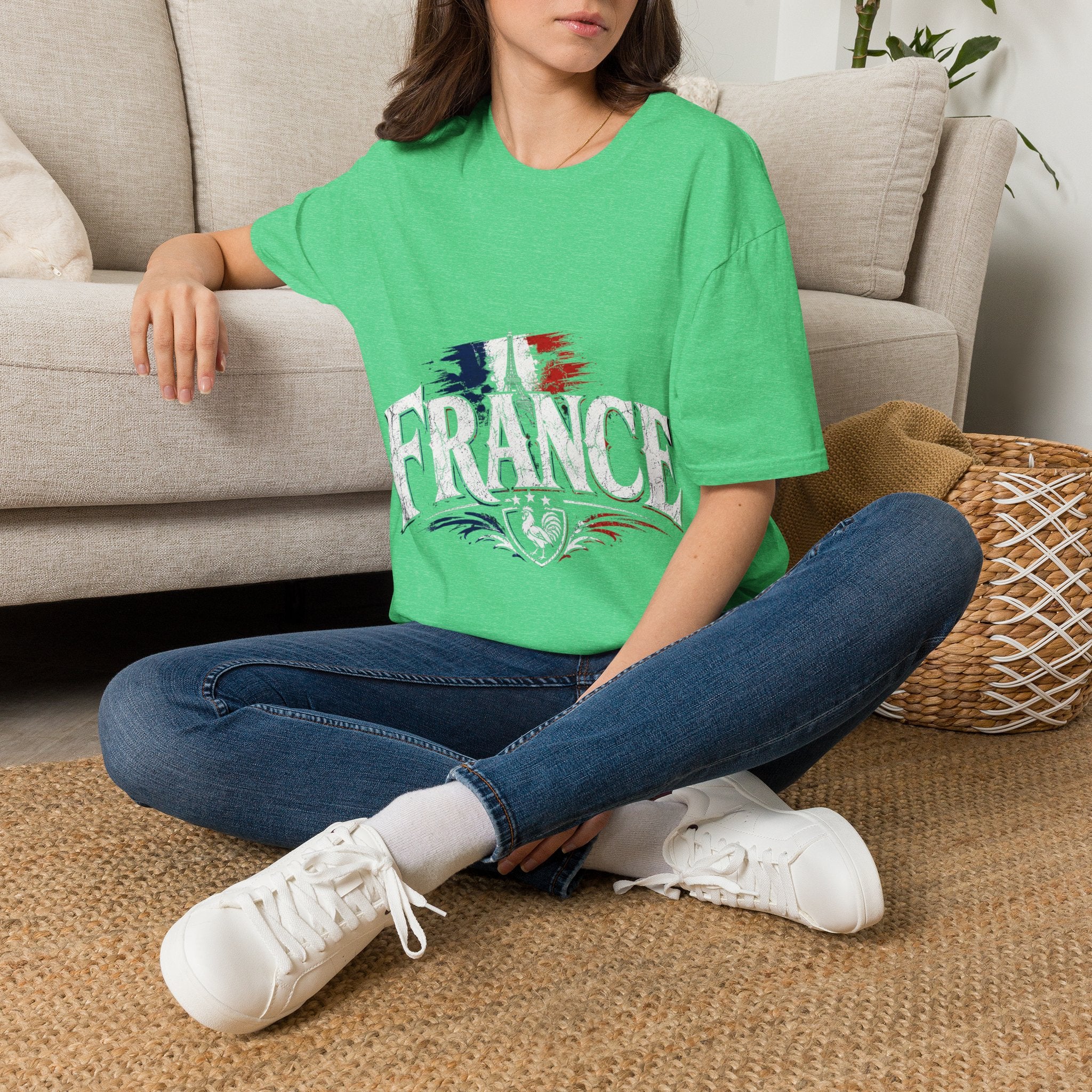 France Flag T-Shirt — Vintage Eiffel Tower French Pride Tee
