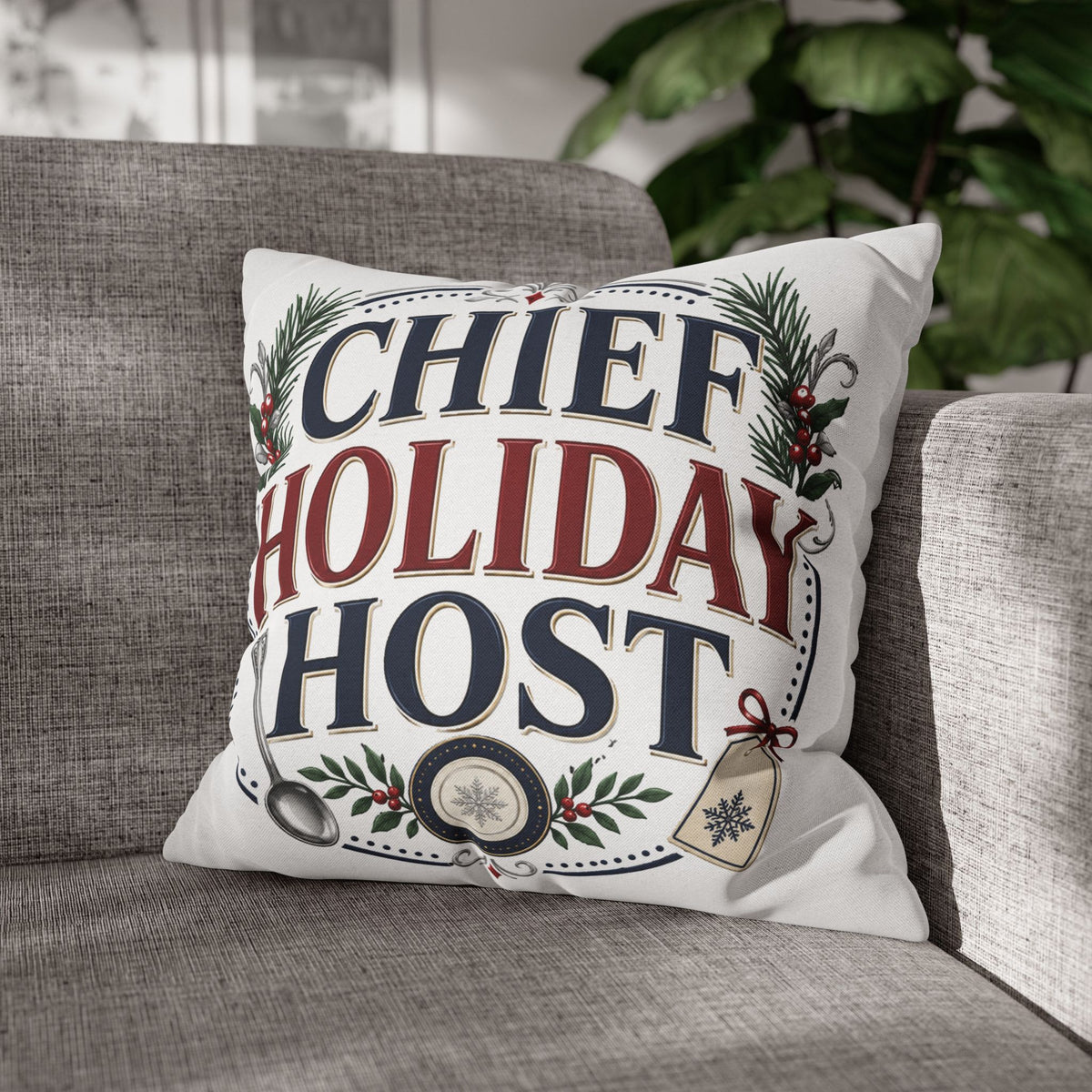 Christmas Chief Holiday Host Decorative Pillowcase