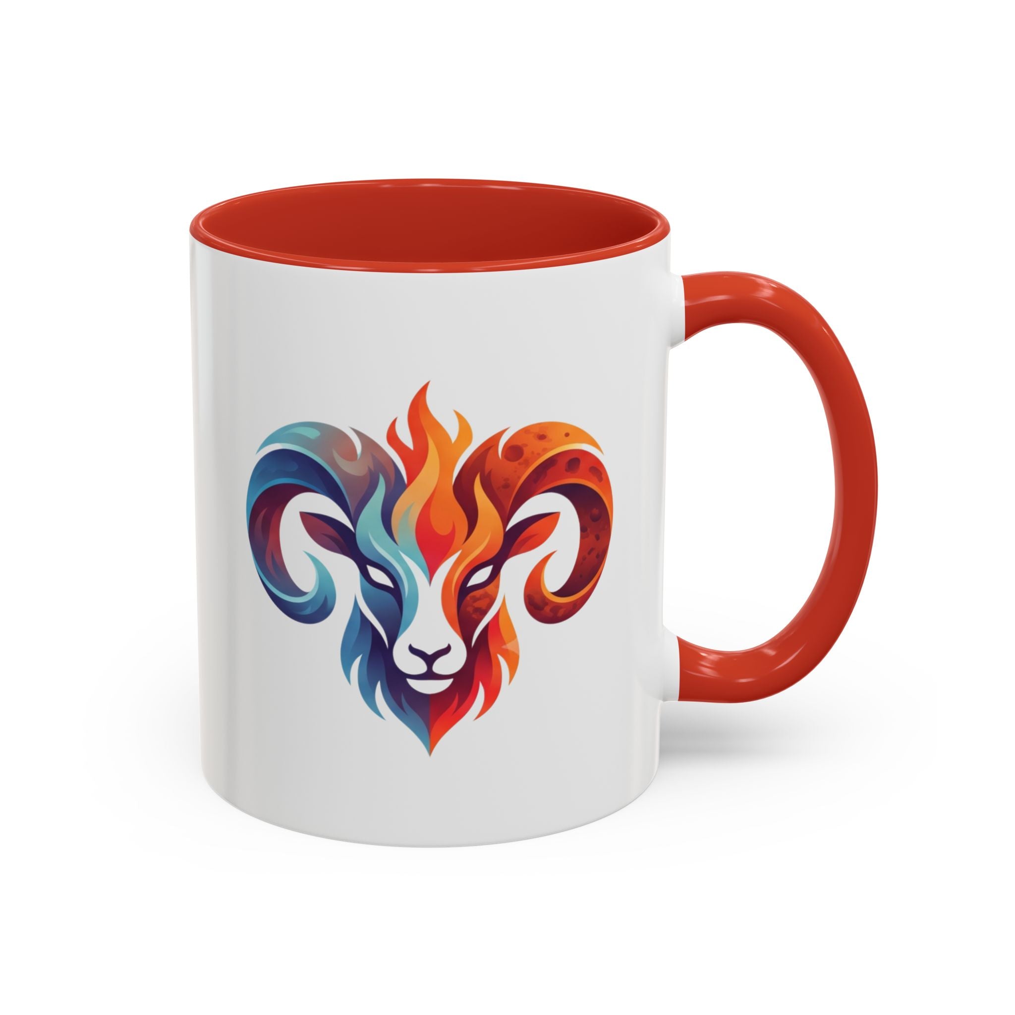 Aries Ram Heart Coffee Mug – Colorful Zodiac Accent Mug