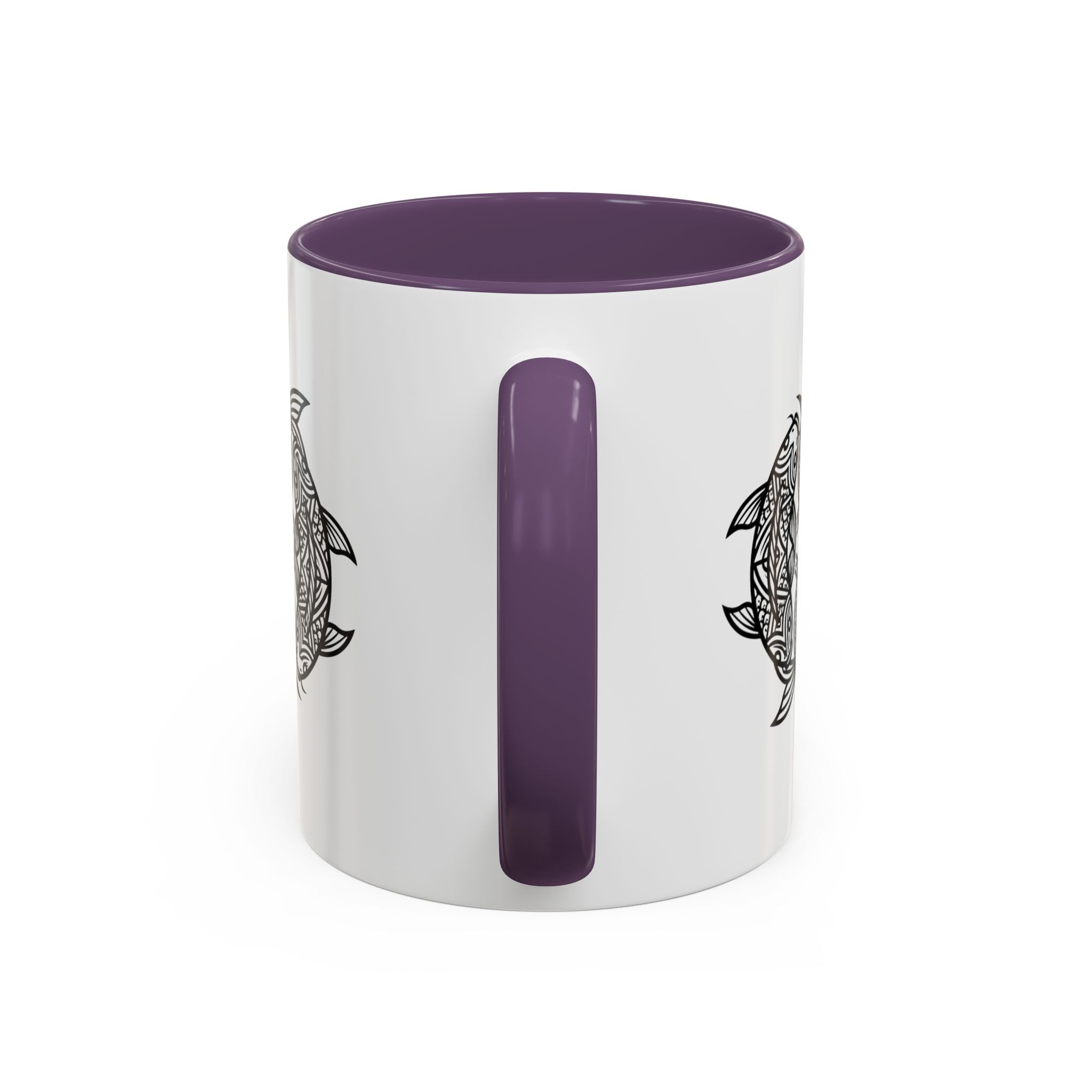 Celtic Knot Dolphin Coffee Mug — Black Accent Ceramic Mug